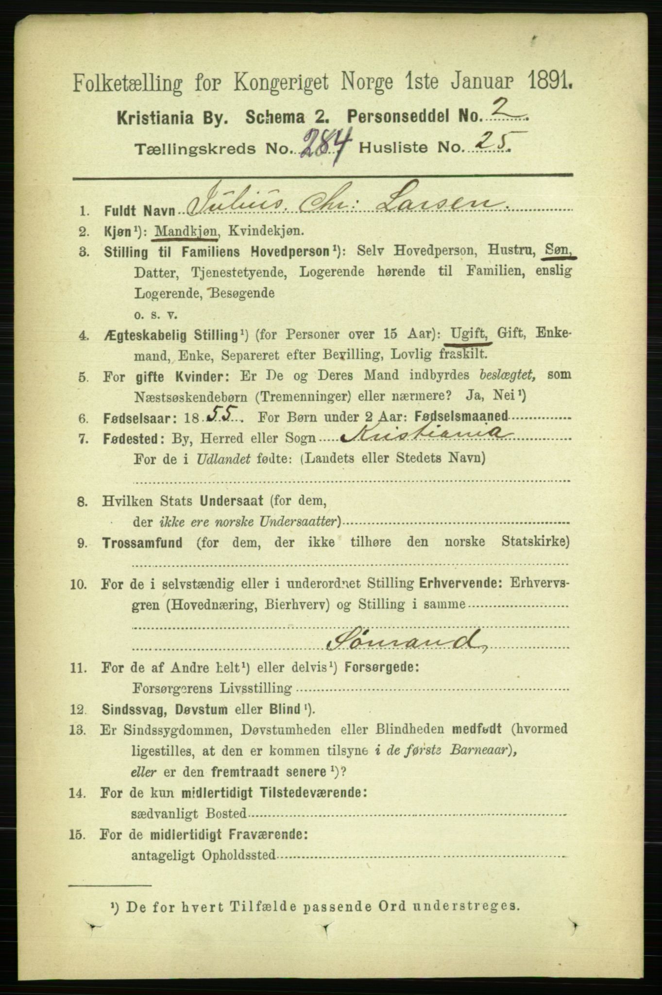 RA, 1891 census for 0301 Kristiania, 1891, p. 174120