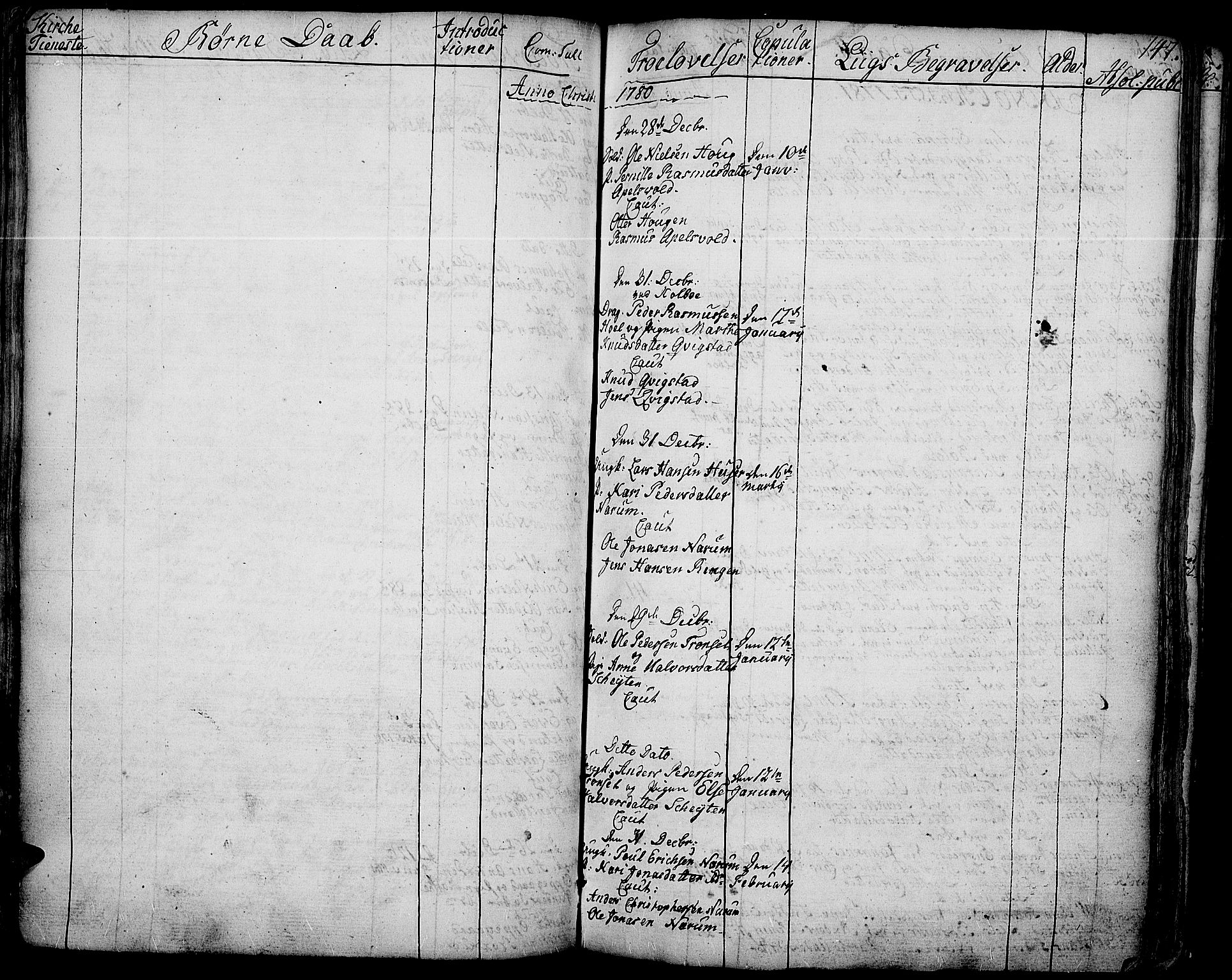 Toten prestekontor, SAH/PREST-102/H/Ha/Haa/L0006: Parish register (official) no. 6, 1773-1793, p. 147