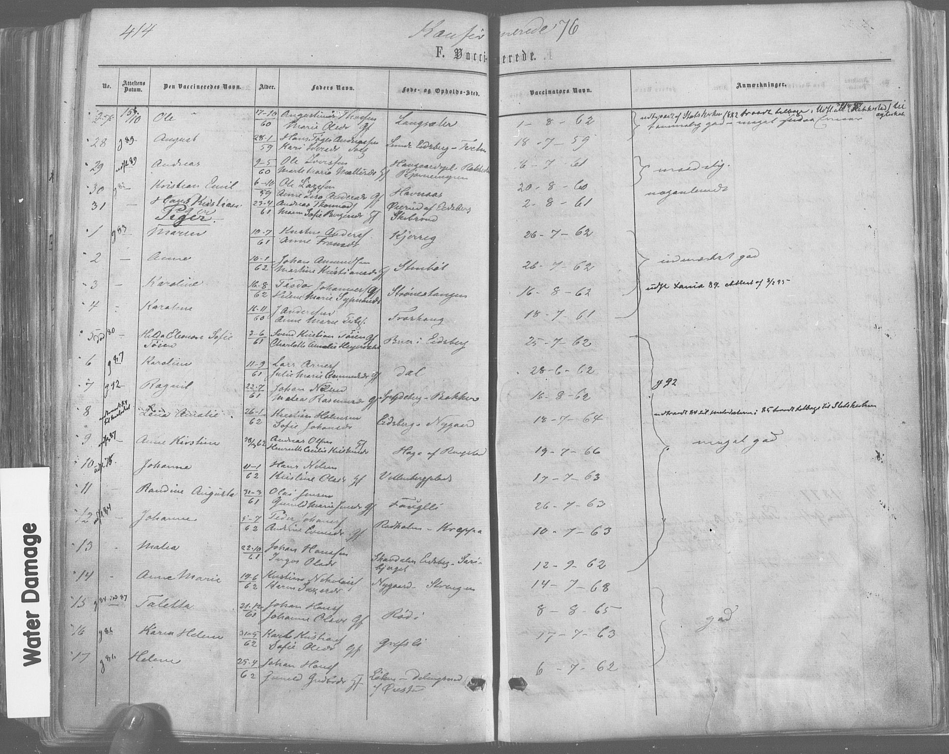 Trøgstad prestekontor Kirkebøker, AV/SAO-A-10925/F/Fa/L0009: Parish register (official) no. I 9, 1865-1877, p. 414