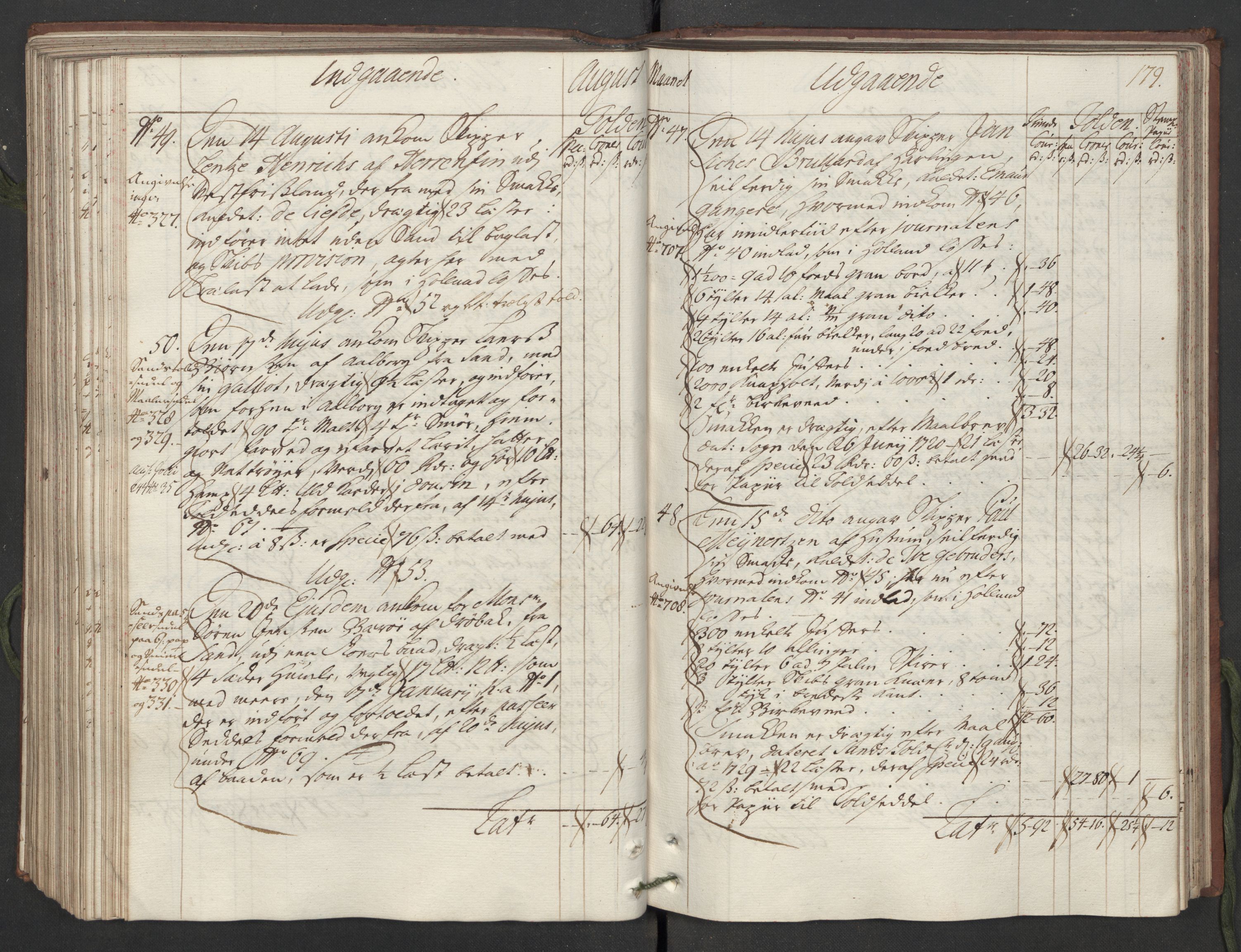 Generaltollkammeret, tollregnskaper, AV/RA-EA-5490/R05/L0014/0001: Tollregnskaper Moss, Son, Krokstad / Hovedtollbok, 1733, p. 178b-179a