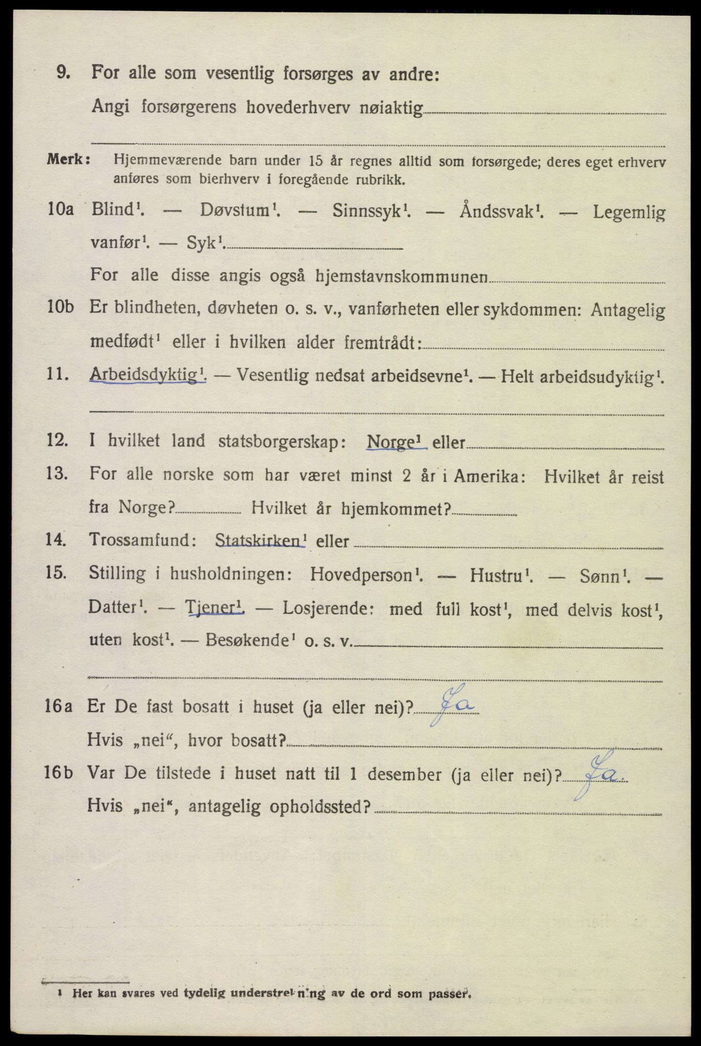 SAK, 1920 census for Dypvåg, 1920, p. 2292