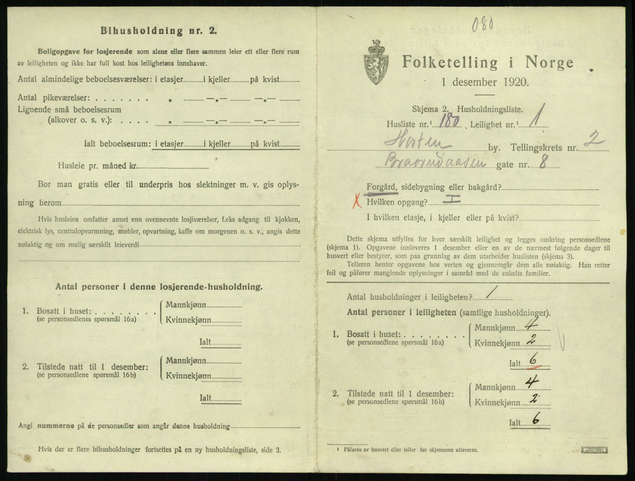 SAKO, 1920 census for Horten, 1920, p. 4015