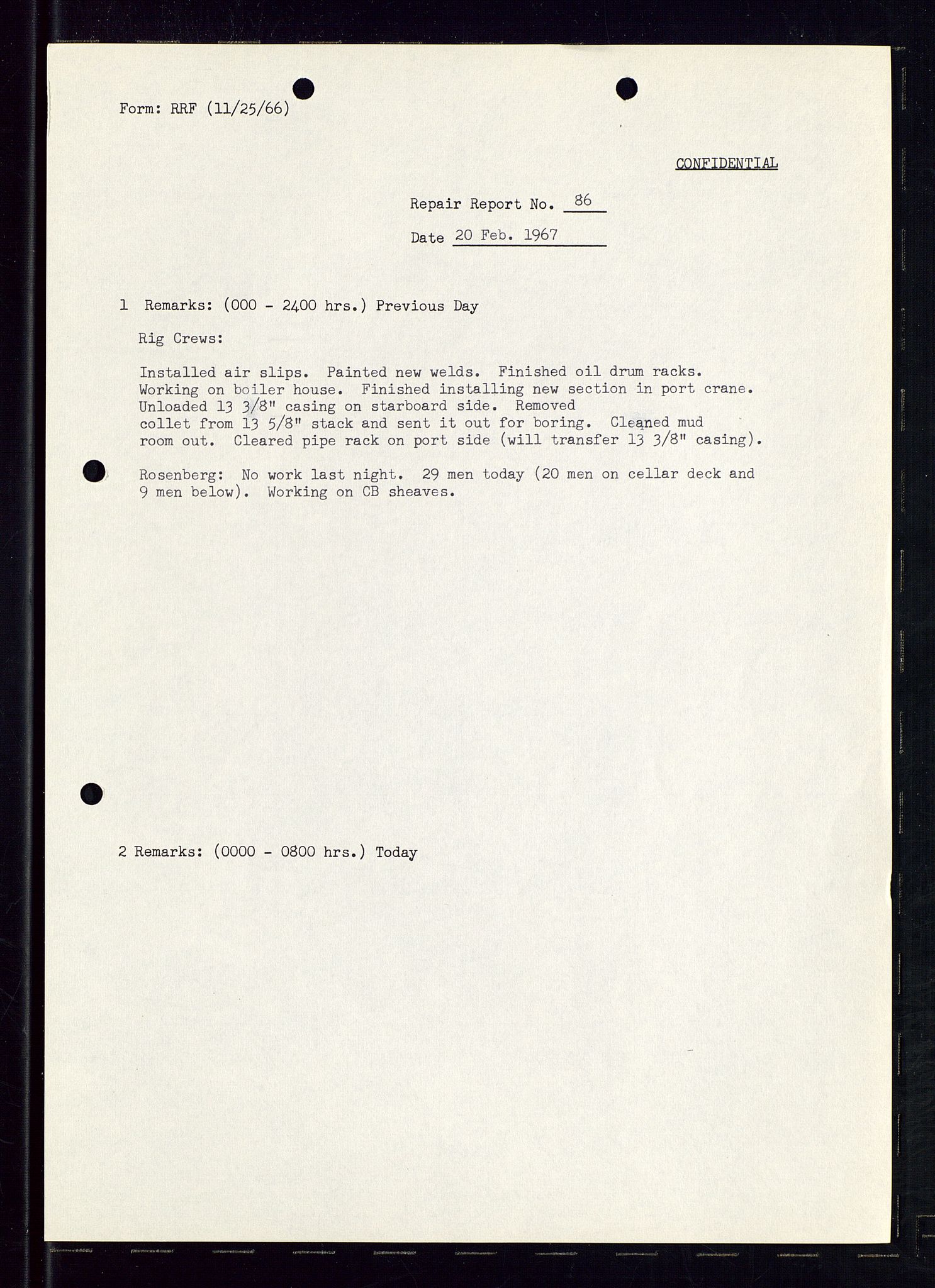 Pa 1512 - Esso Exploration and Production Norway Inc., AV/SAST-A-101917/E/Ea/L0012: Well 25/11-1 og Well 25/10-3, 1966-1967, p. 8