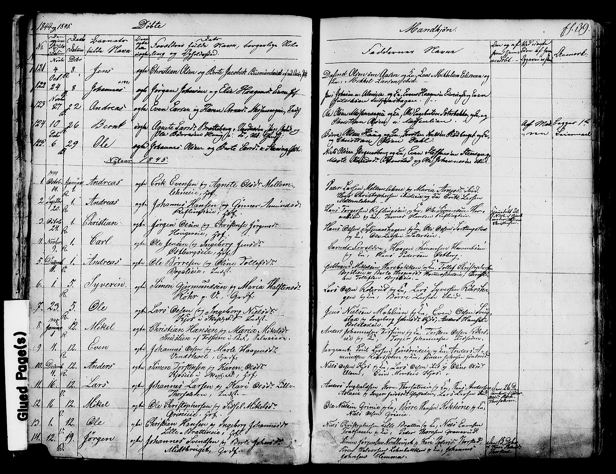Ringsaker prestekontor, SAH/PREST-014/K/Ka/L0008: Parish register (official) no. 8, 1837-1850, p. 39