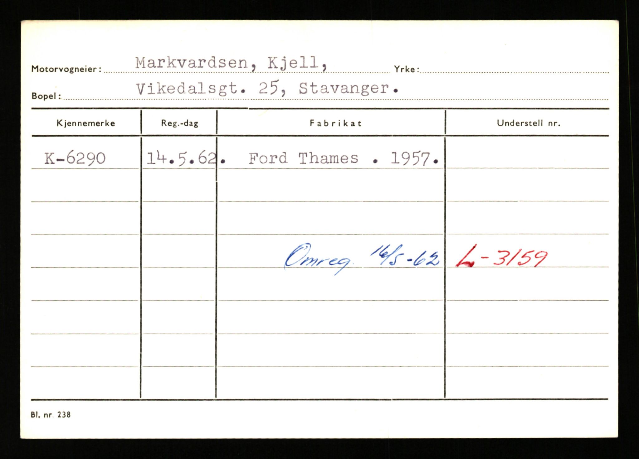 Stavanger trafikkstasjon, SAST/A-101942/0/G/L0002: Registreringsnummer: 5791 - 10405, 1930-1971, p. 203