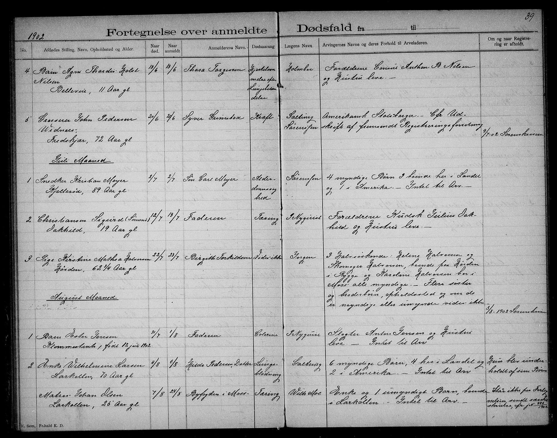 Rygge lensmannskontor, SAO/A-10005/H/Ha/Haa/L0003: Dødsfallsprotokoll, 1897-1903, p. 39