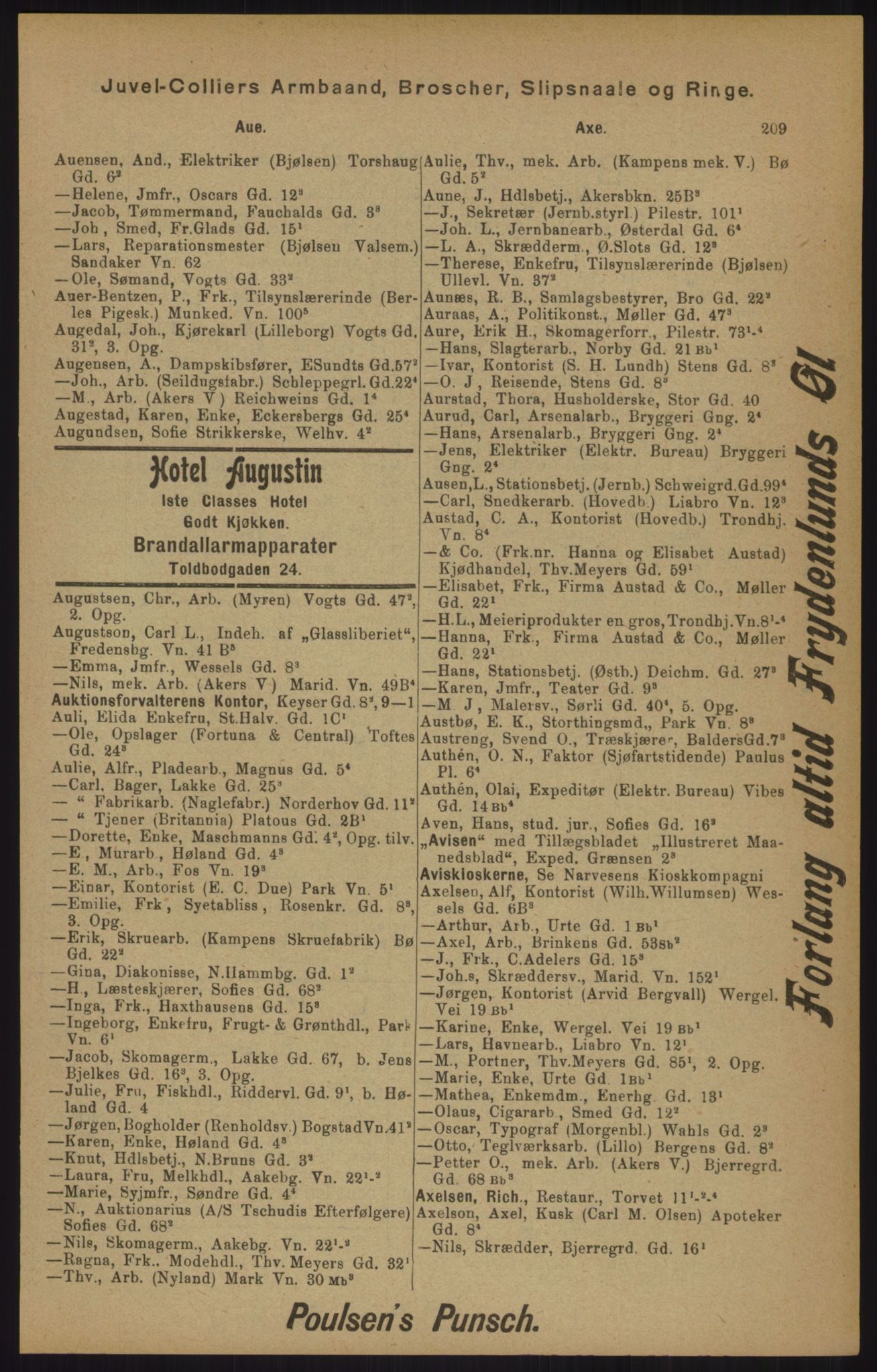 Kristiania/Oslo adressebok, PUBL/-, 1905, p. 209