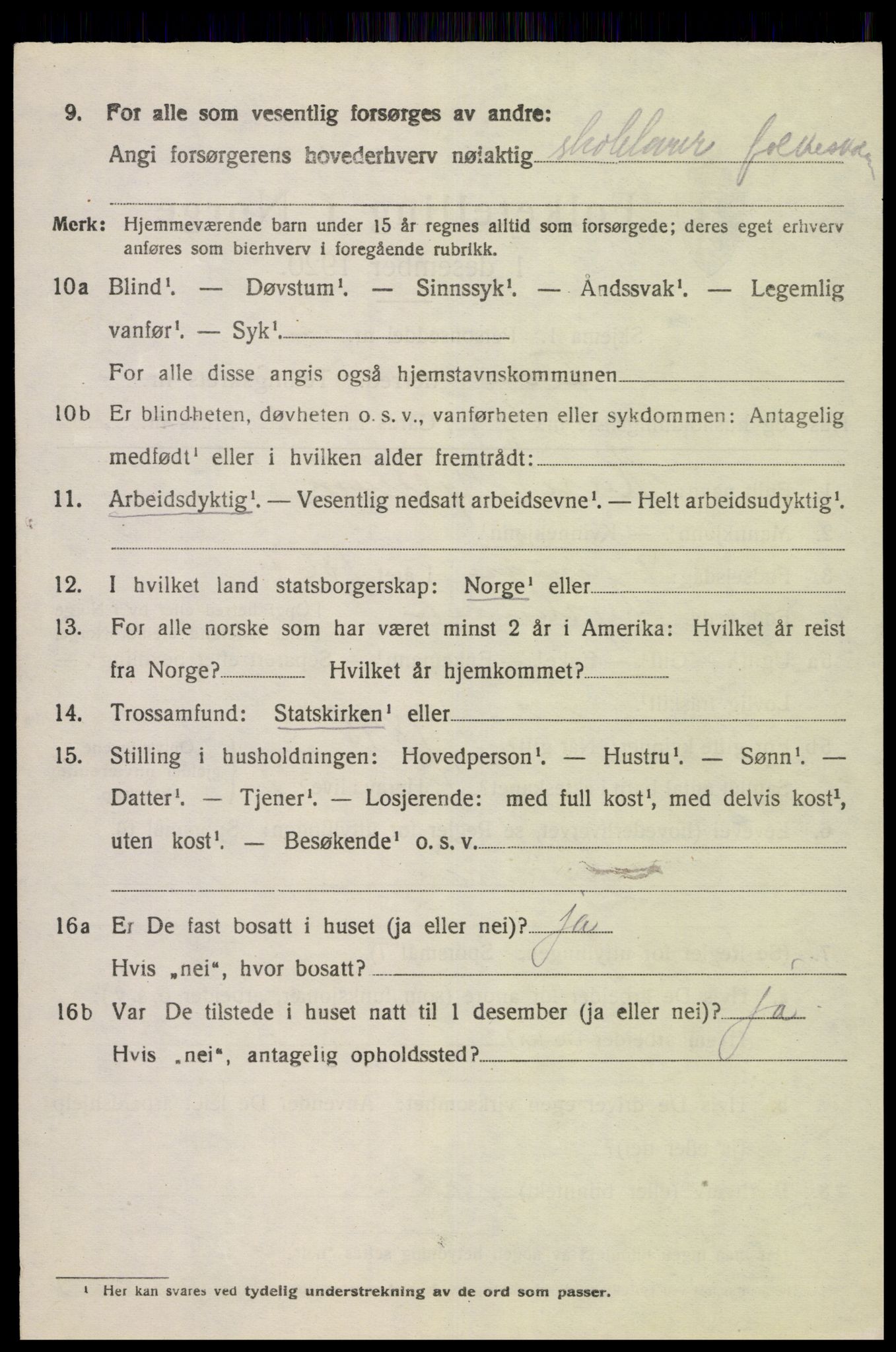 SAK, 1920 census for Feda, 1920, p. 1706