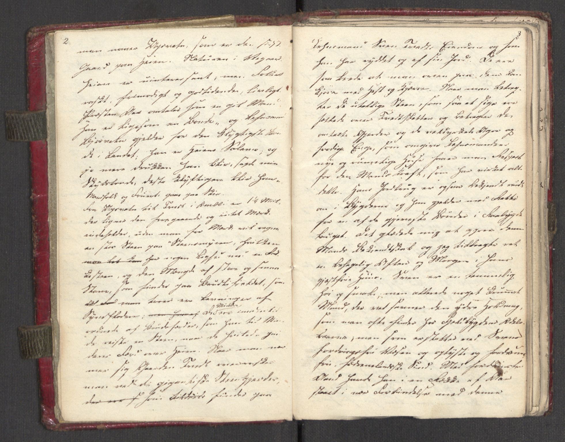 Faye, Andreas, AV/RA-PA-0015/F/Ff/L0023/0001: -- / 2 smaa bind i 8to med topografiske og historiske (tildels arkeologiske) optegnelser av A. Faye, 1790-1865, p. 2-3