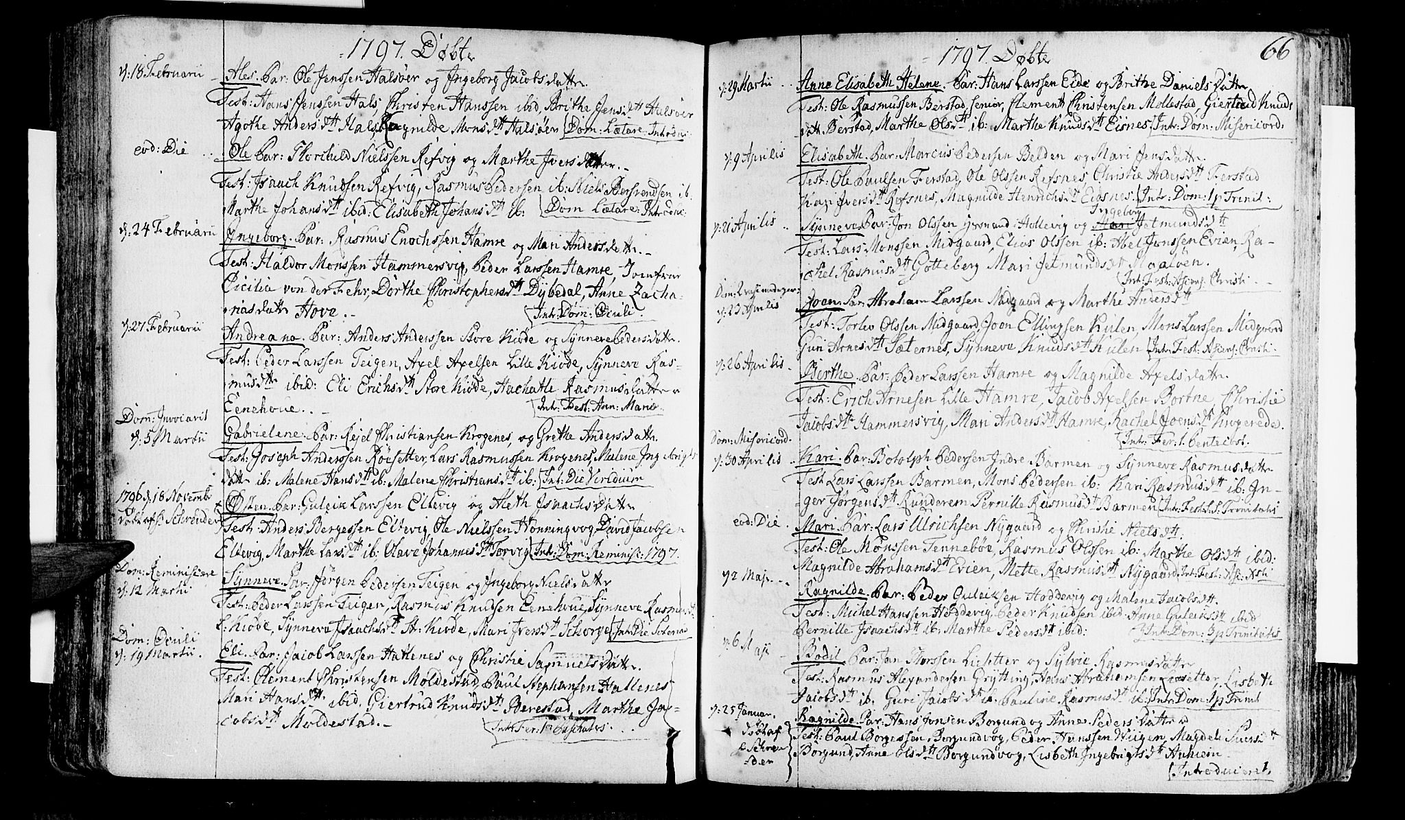 Selje sokneprestembete, AV/SAB-A-99938/H/Ha/Haa/Haaa: Parish register (official) no. A 6, 1782-1806, p. 66