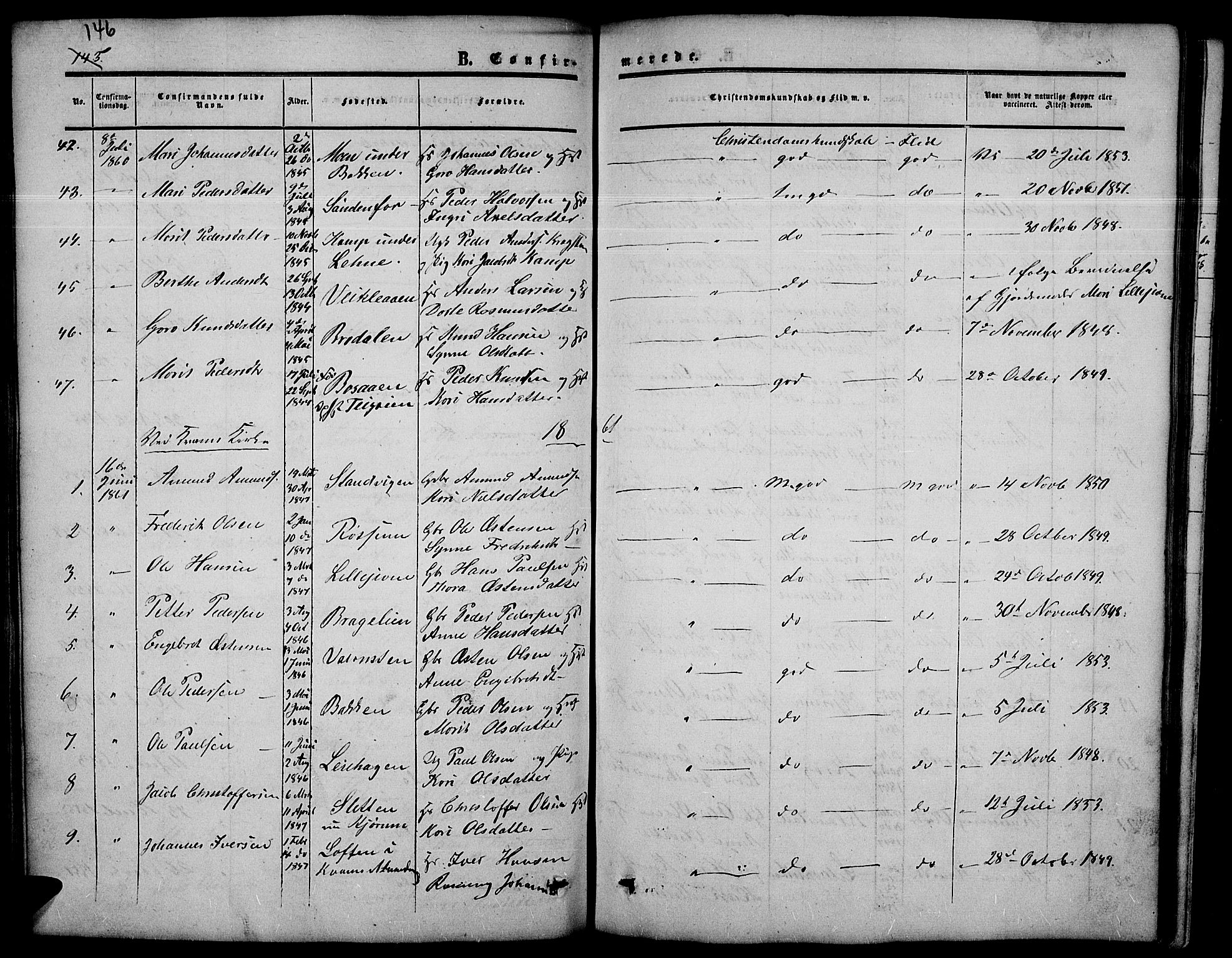 Nord-Fron prestekontor, AV/SAH-PREST-080/H/Ha/Hab/L0003: Parish register (copy) no. 3, 1851-1886, p. 146