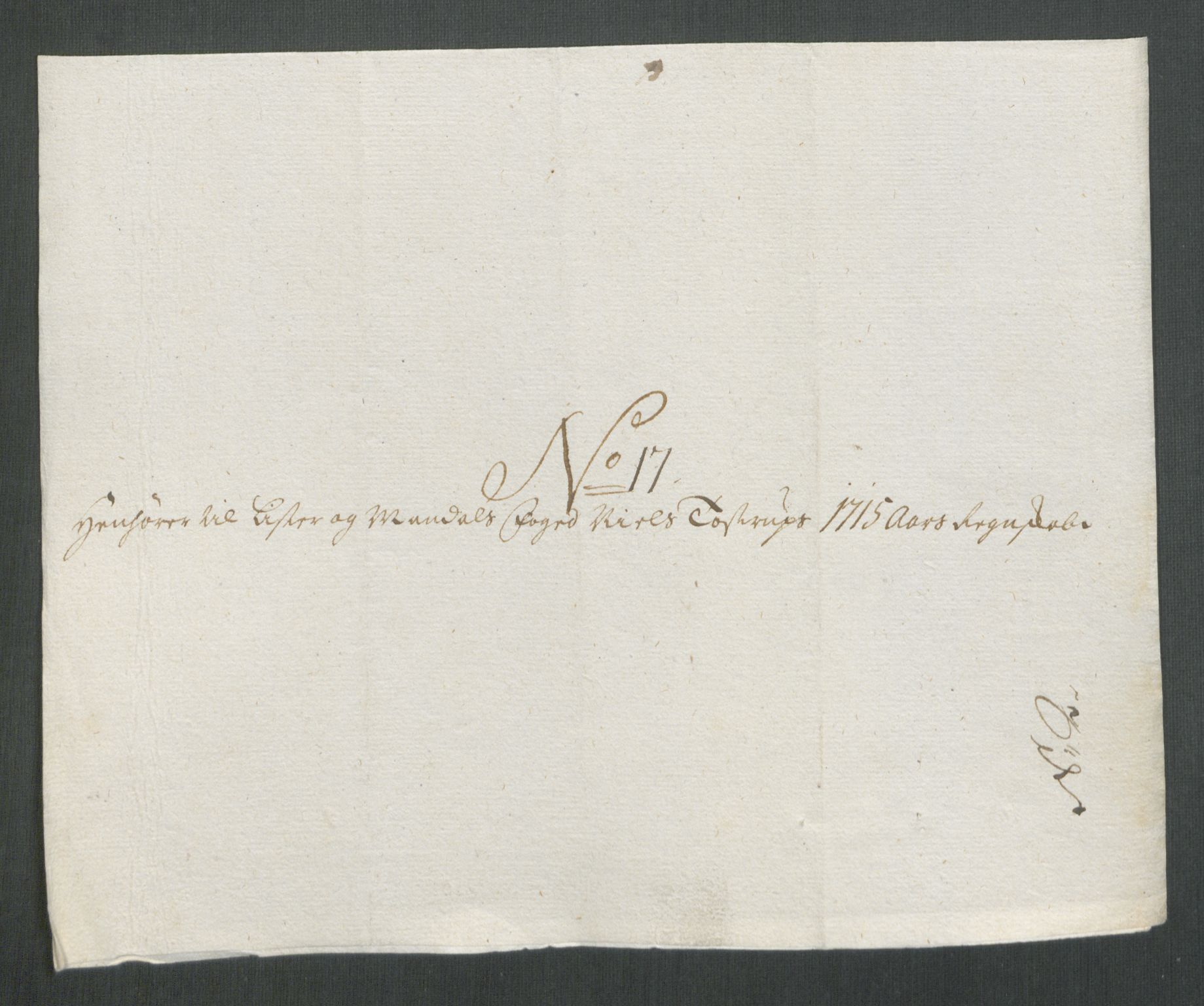 Rentekammeret inntil 1814, Reviderte regnskaper, Fogderegnskap, AV/RA-EA-4092/R43/L2559: Fogderegnskap Lista og Mandal, 1715, p. 199