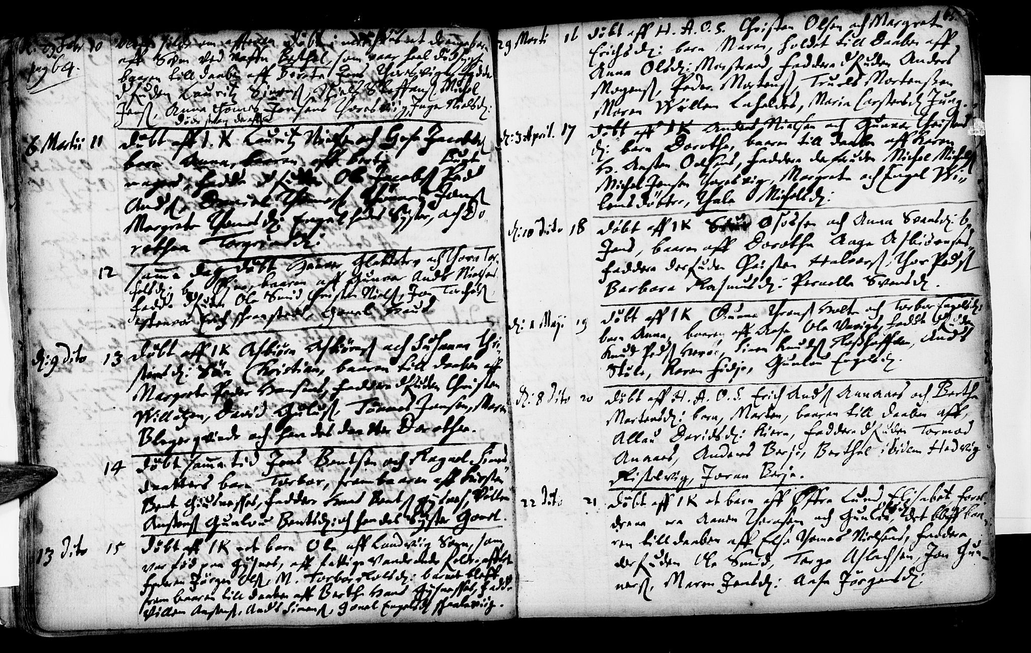 Oddernes sokneprestkontor, AV/SAK-1111-0033/F/Fa/Faa/L0001: Parish register (official) no. A 1, 1692-1718, p. 64-65