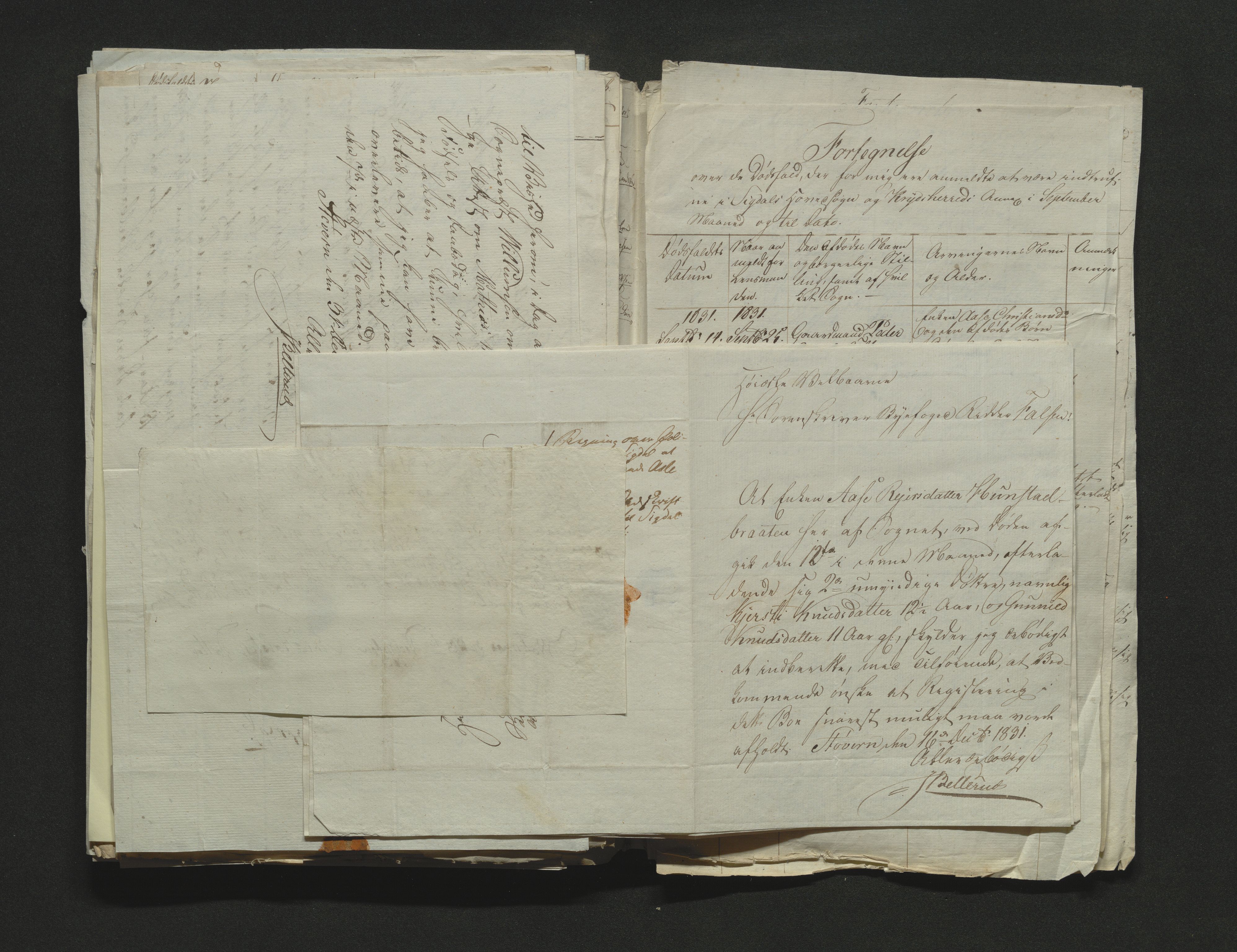 Eiker, Modum og Sigdal sorenskriveri, AV/SAKO-A-123/H/Ha/Hab/L0003: Dødsfallsmeldinger, 1830-1833