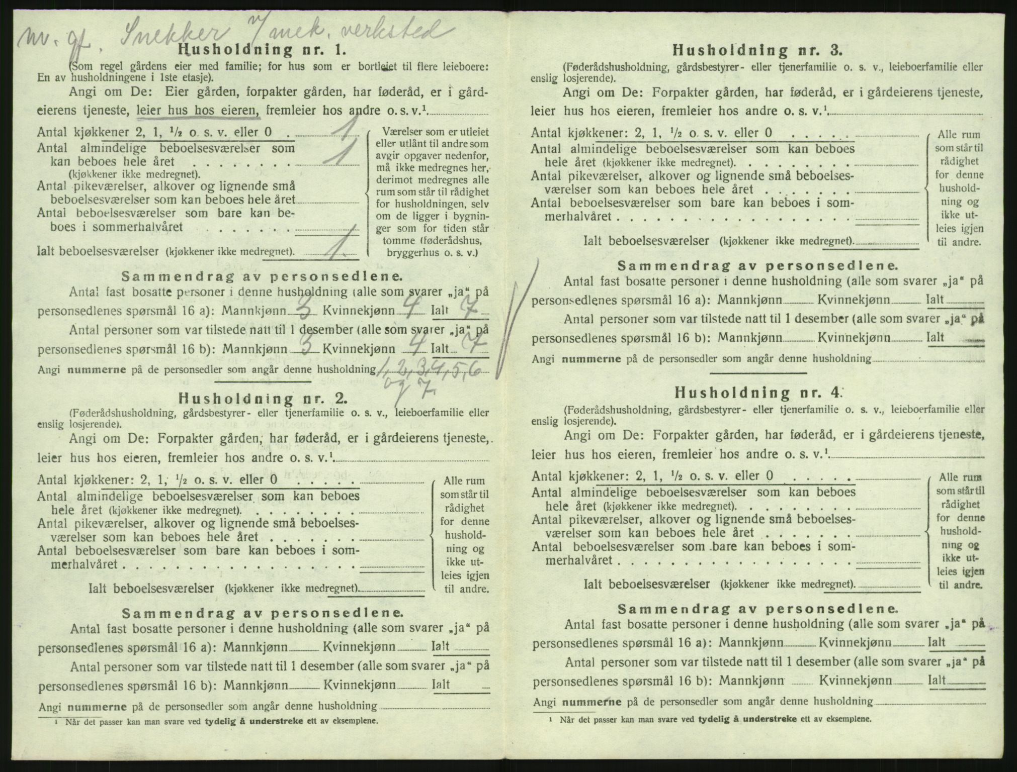 SAKO, 1920 census for Hedrum, 1920, p. 126