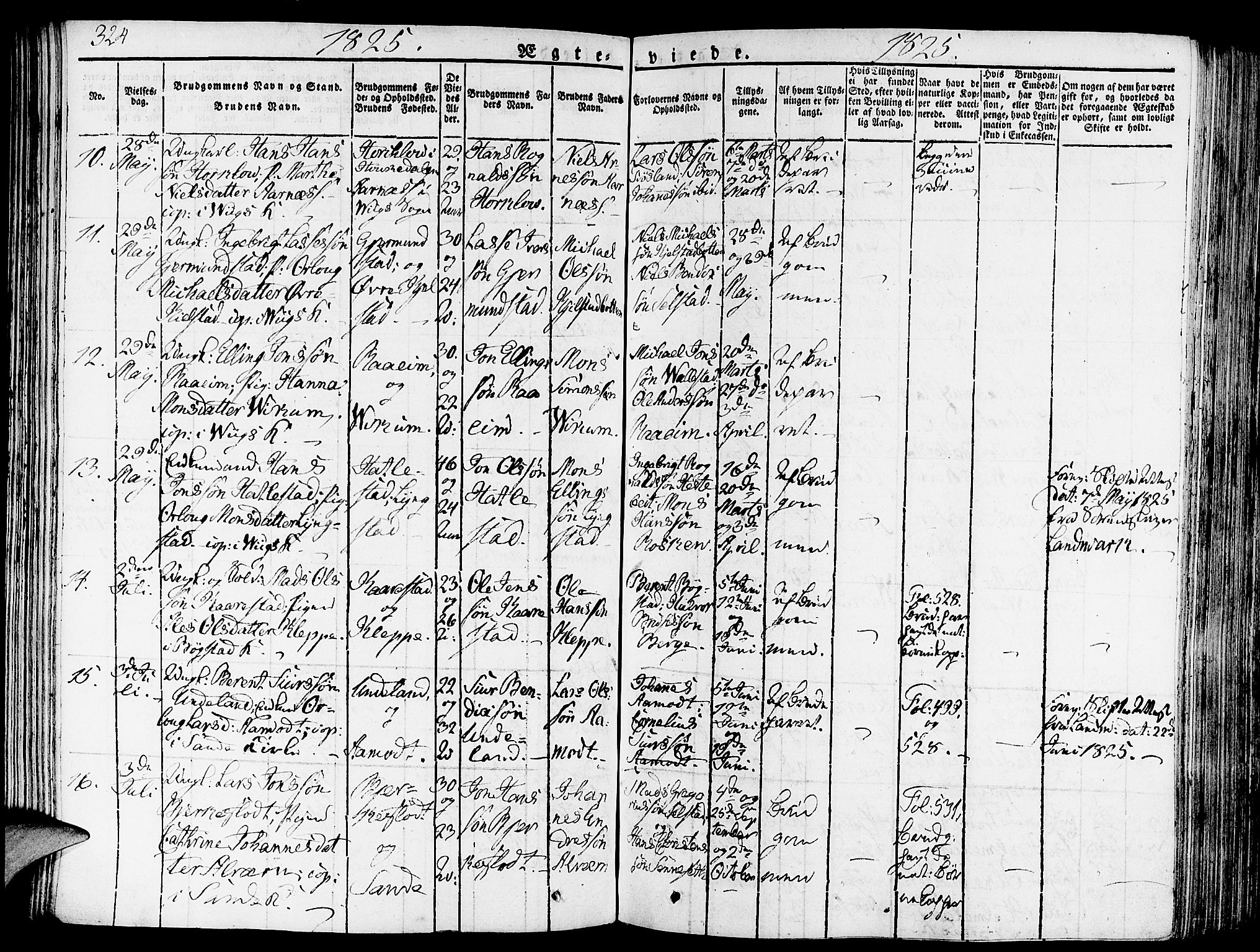 Gaular sokneprestembete, SAB/A-80001/H/Haa: Parish register (official) no. A 3, 1821-1840, p. 324