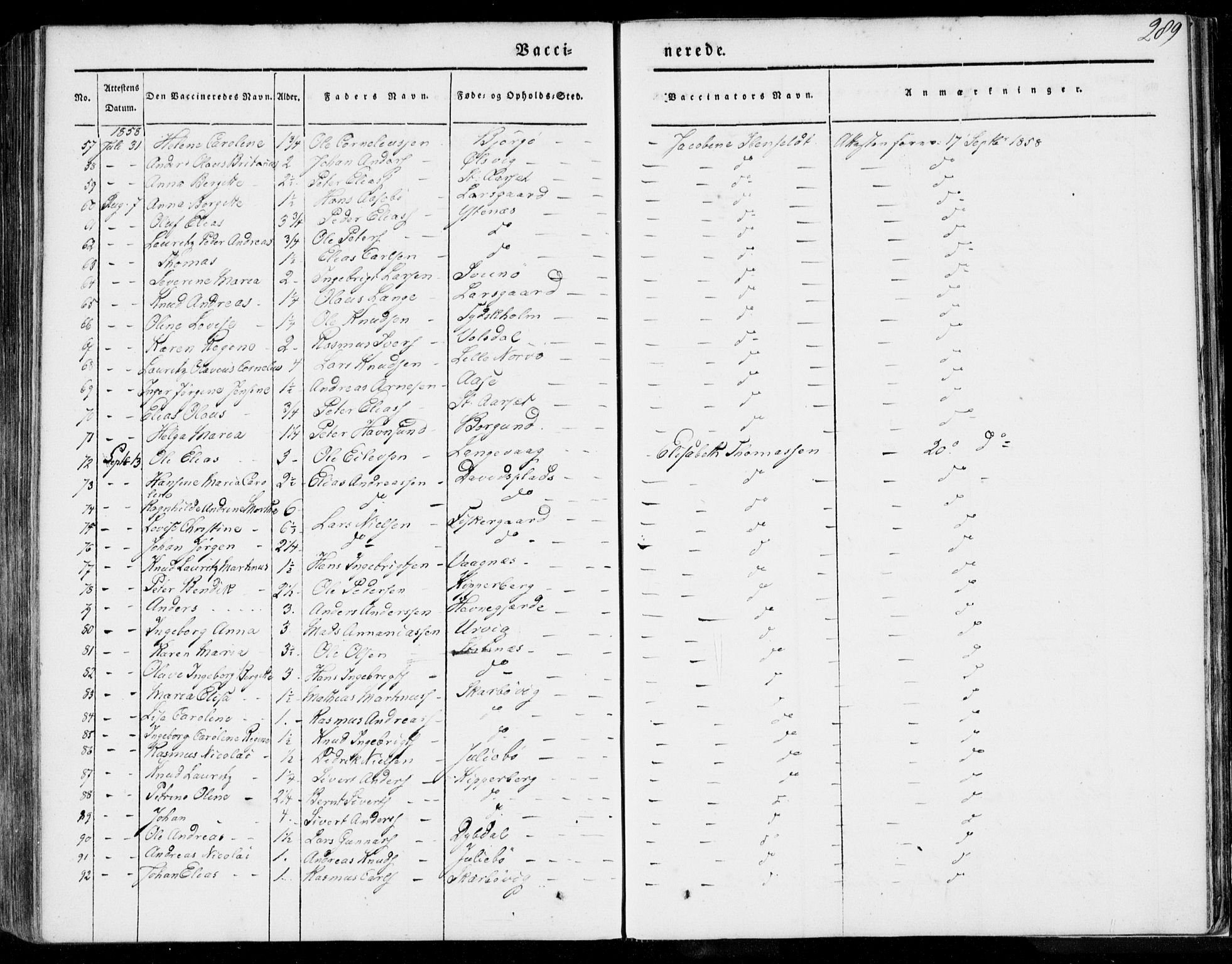 Ministerialprotokoller, klokkerbøker og fødselsregistre - Møre og Romsdal, AV/SAT-A-1454/528/L0396: Parish register (official) no. 528A07, 1839-1847, p. 289