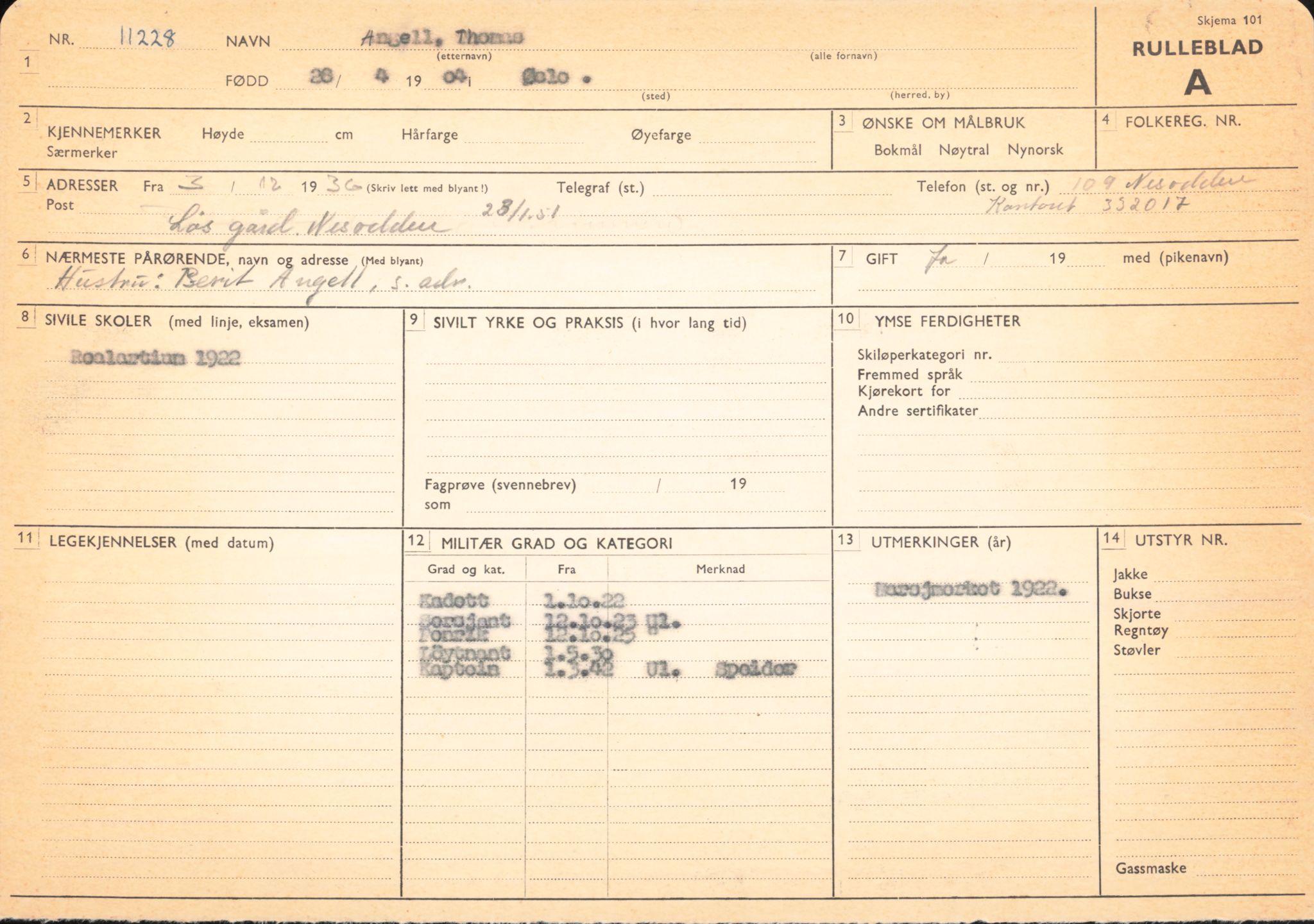 Forsvaret, Forsvarets overkommando/Luftforsvarsstaben, AV/RA-RAFA-4079/P/Pa/L0011: Personellpapirer, 1904, p. 9