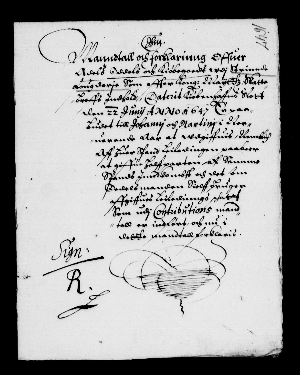 Rentekammeret inntil 1814, Reviderte regnskaper, Lensregnskaper, AV/RA-EA-5023/R/Rb/Rbw/L0091: Trondheim len, 1647