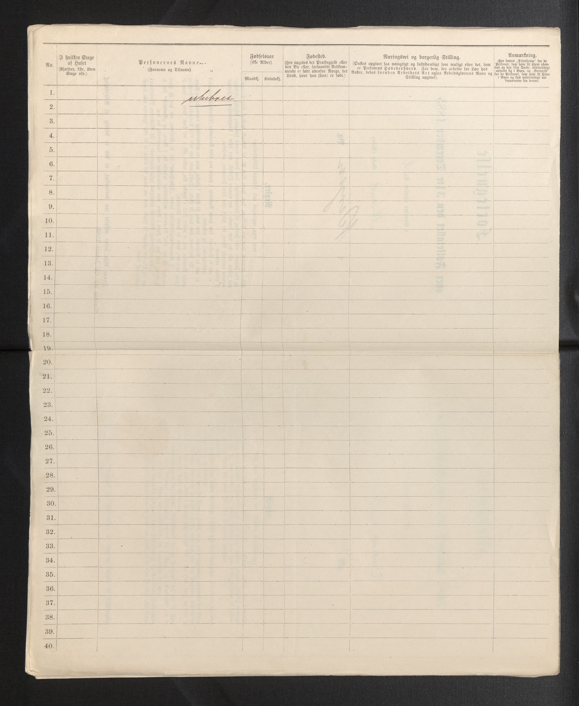 SAB, 1885 census for 1301 Bergen, 1885, p. 6358