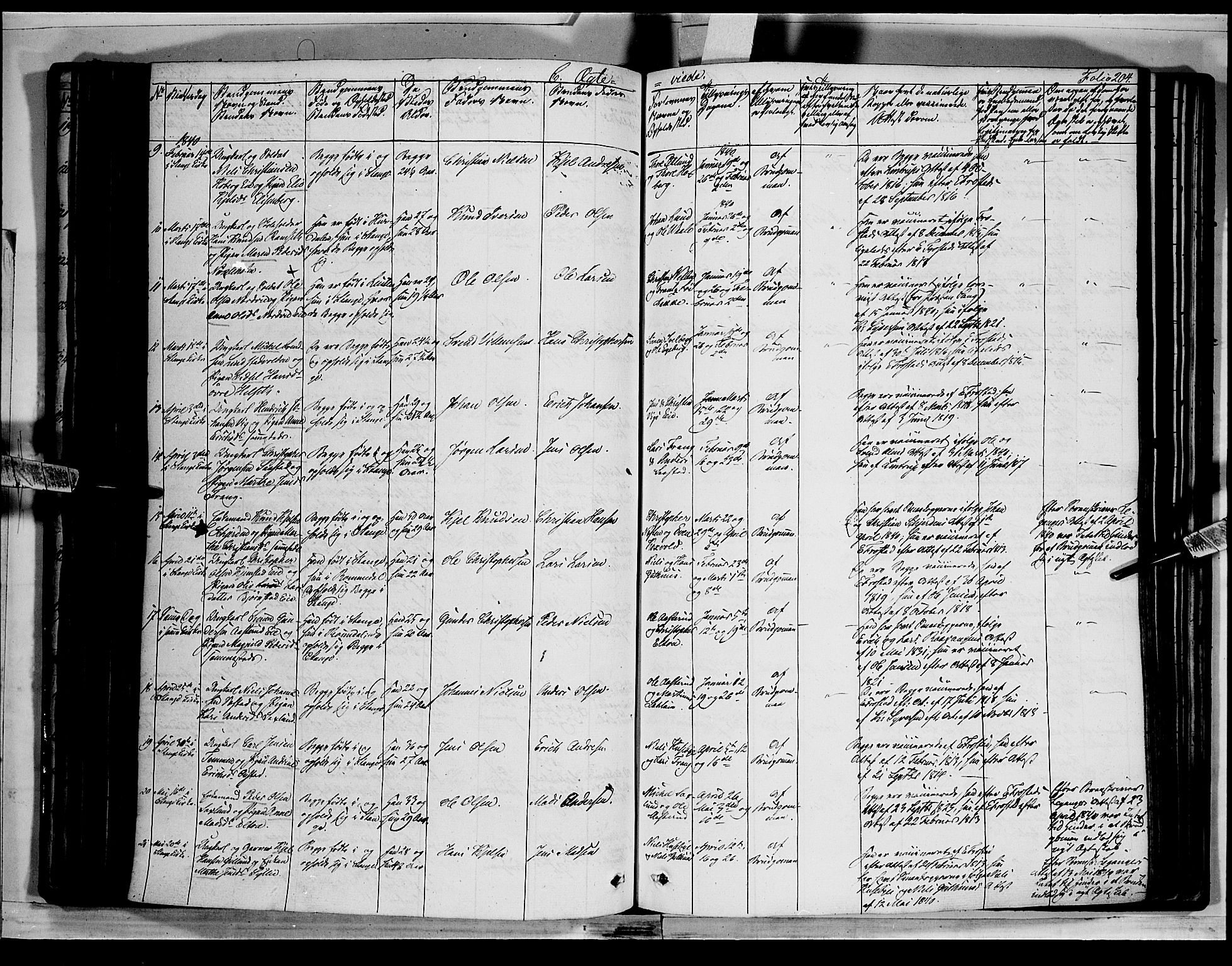 Stange prestekontor, AV/SAH-PREST-002/K/L0010: Parish register (official) no. 10, 1835-1845, p. 204