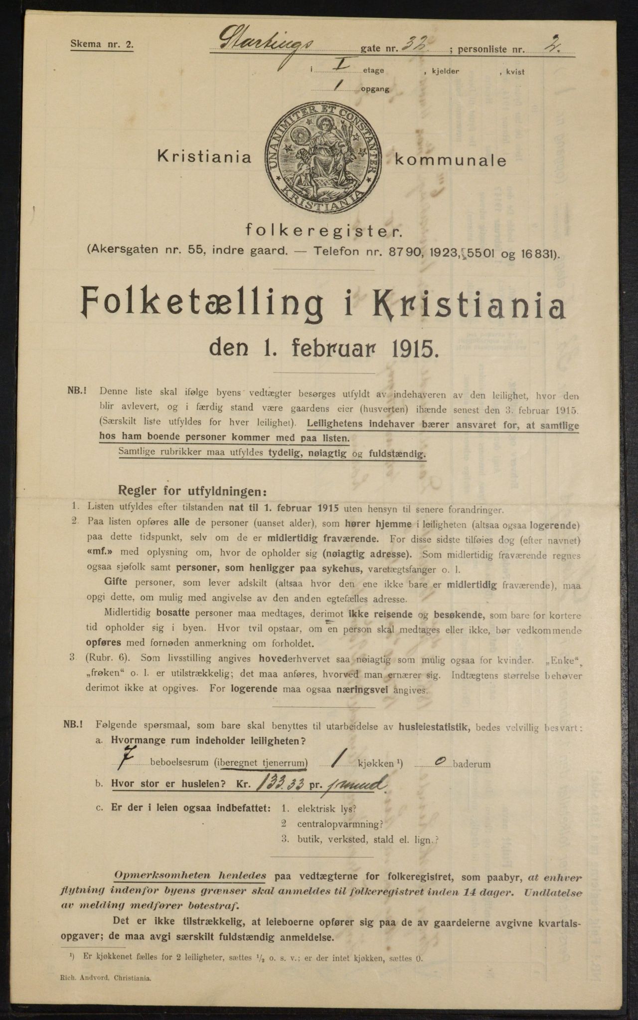 OBA, Municipal Census 1915 for Kristiania, 1915, p. 103761