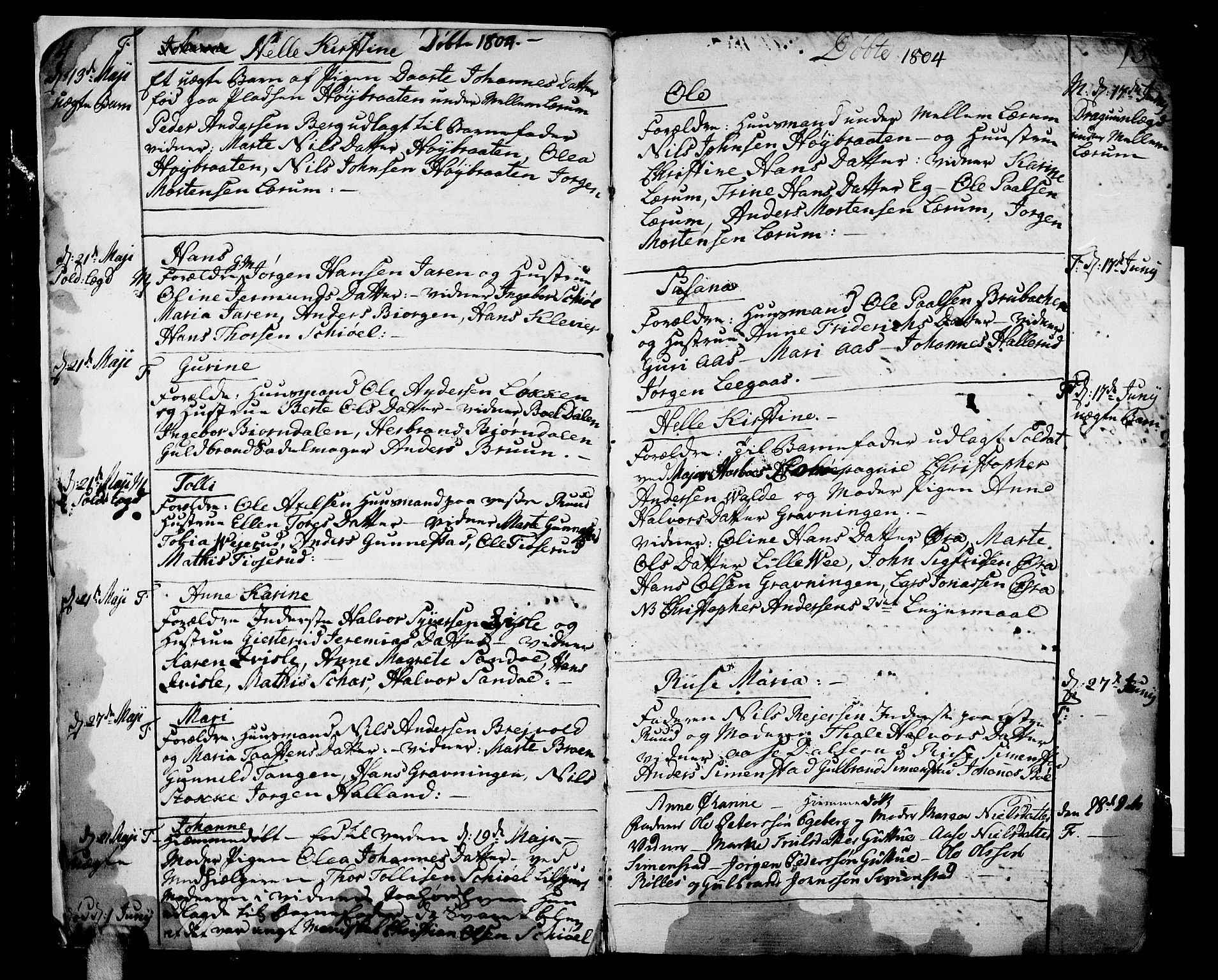 Sande Kirkebøker, SAKO/A-53/F/Fa/L0002: Parish register (official) no. 2, 1804-1814, p. 4-5