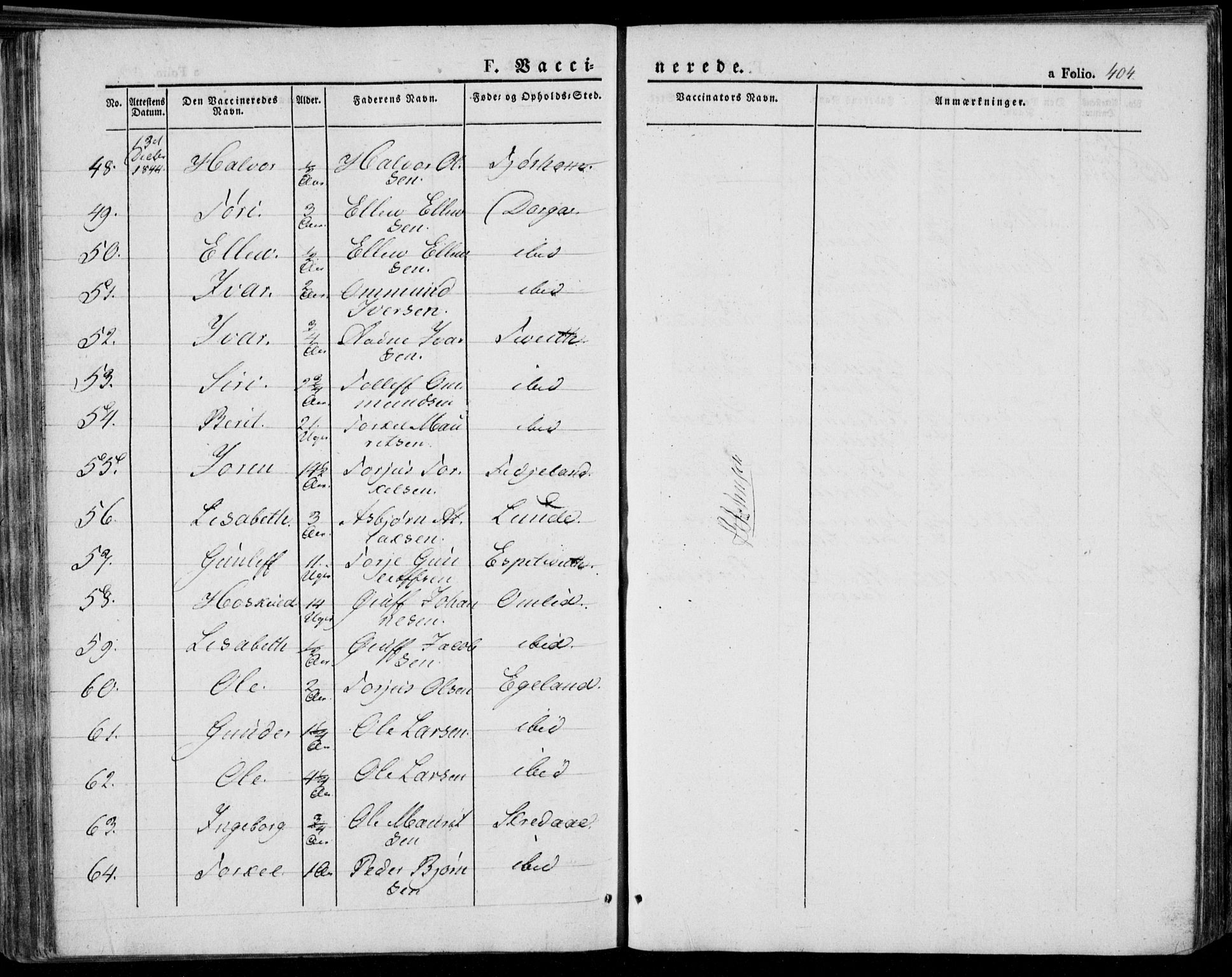 Bakke sokneprestkontor, AV/SAK-1111-0002/F/Fa/Faa/L0004: Parish register (official) no. A 4, 1834-1846, p. 404