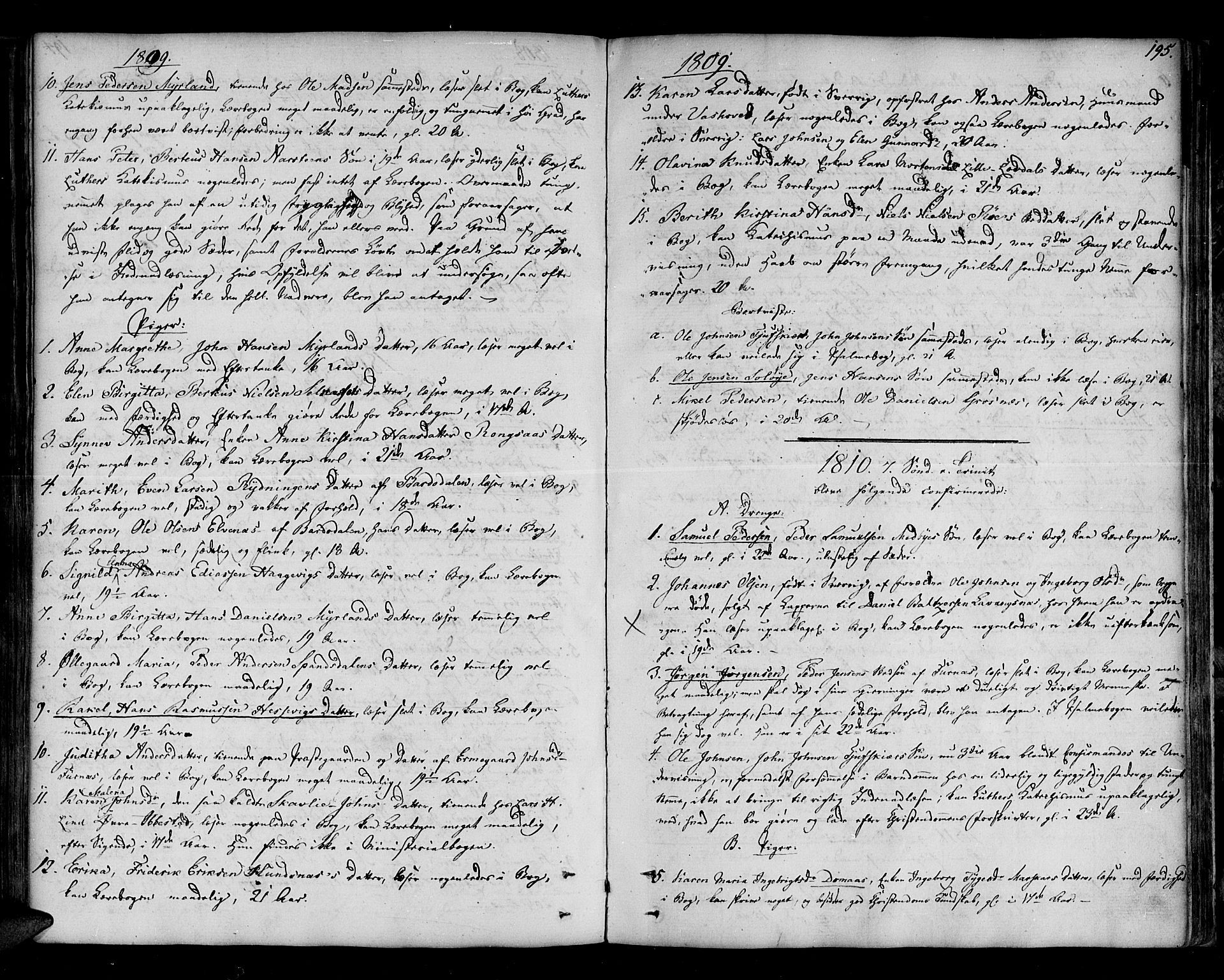 Ibestad sokneprestembete, SATØ/S-0077/H/Ha/Haa/L0004kirke: Parish register (official) no. 4, 1801-1824, p. 195