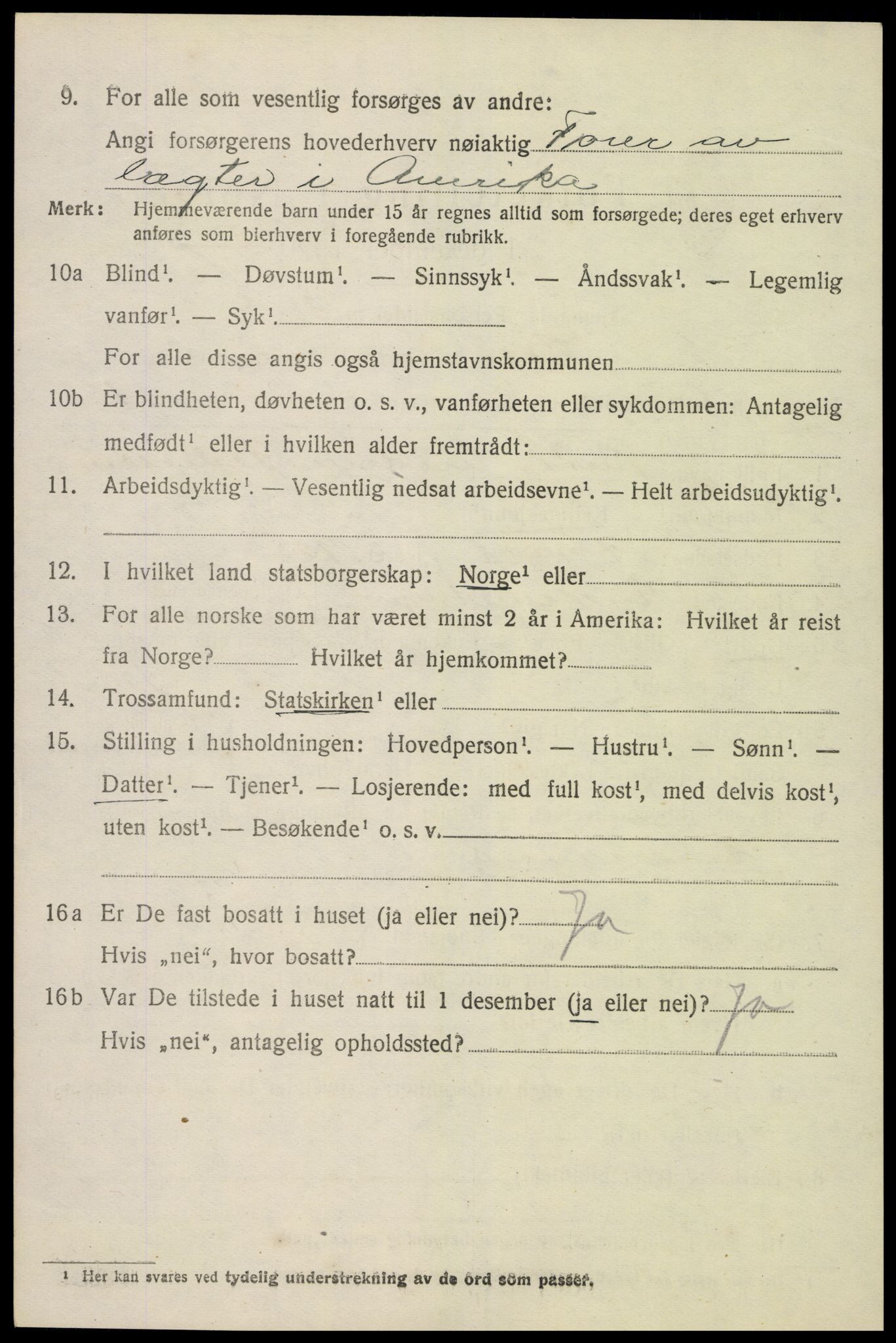 SAK, 1920 census for Hisøy, 1920, p. 2411