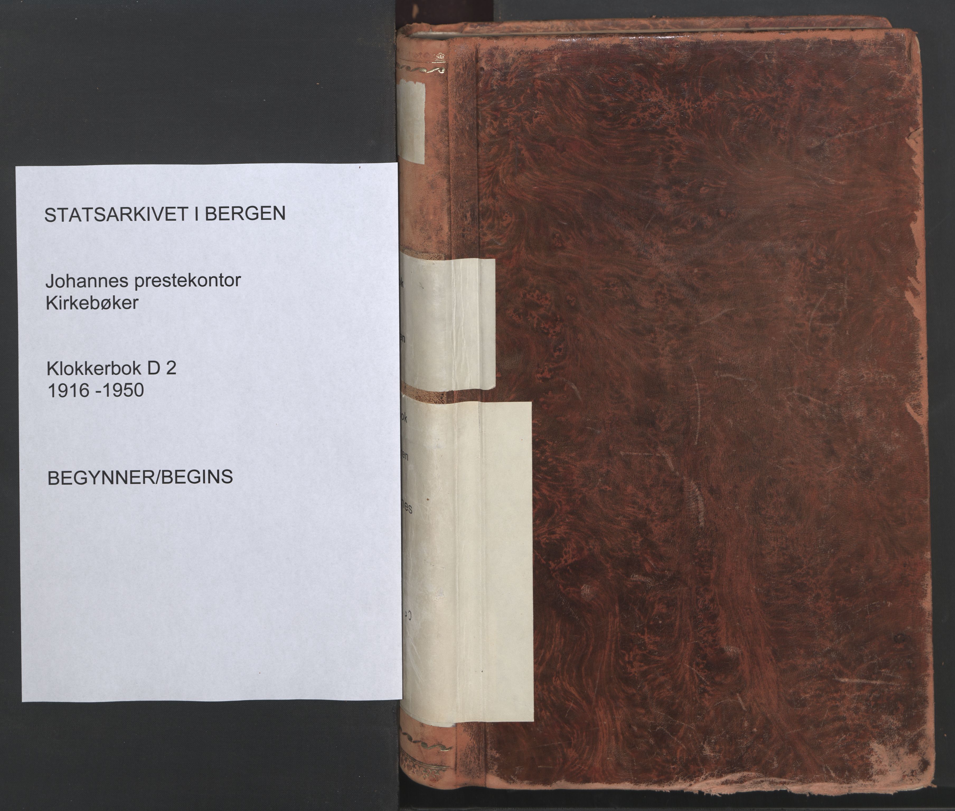 Johanneskirken sokneprestembete, SAB/A-76001/H/Hab: Parish register (copy) no. D 2, 1916-1950