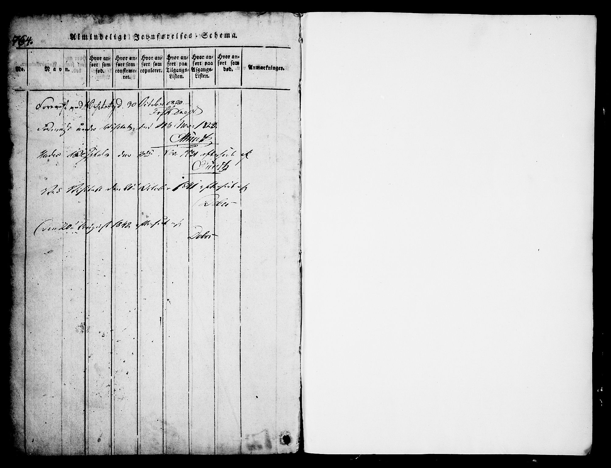 Skien kirkebøker, SAKO/A-302/G/Ga/L0002: Parish register (copy) no. 2, 1814-1842, p. 764-765