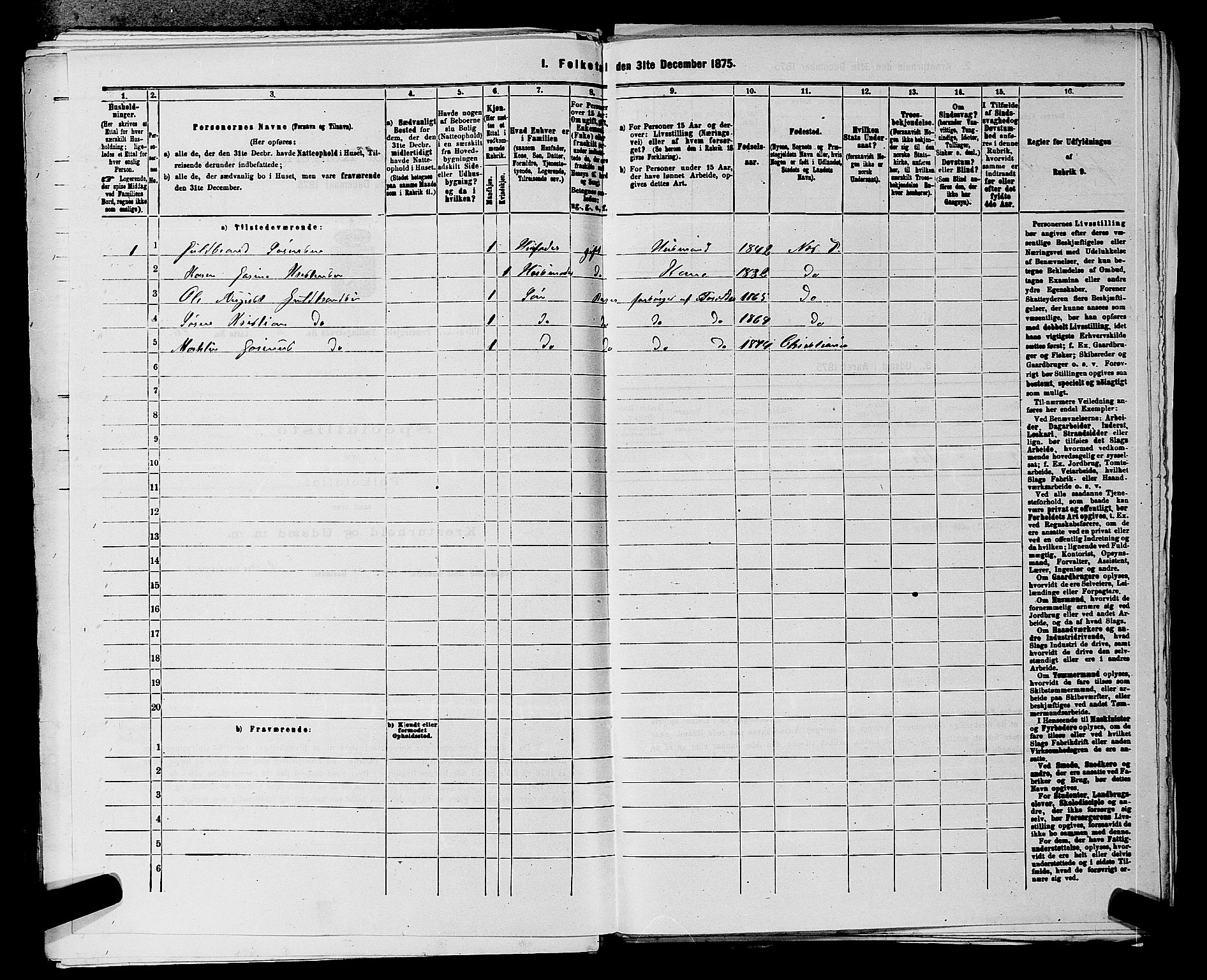 RA, 1875 census for 0235P Ullensaker, 1875, p. 237
