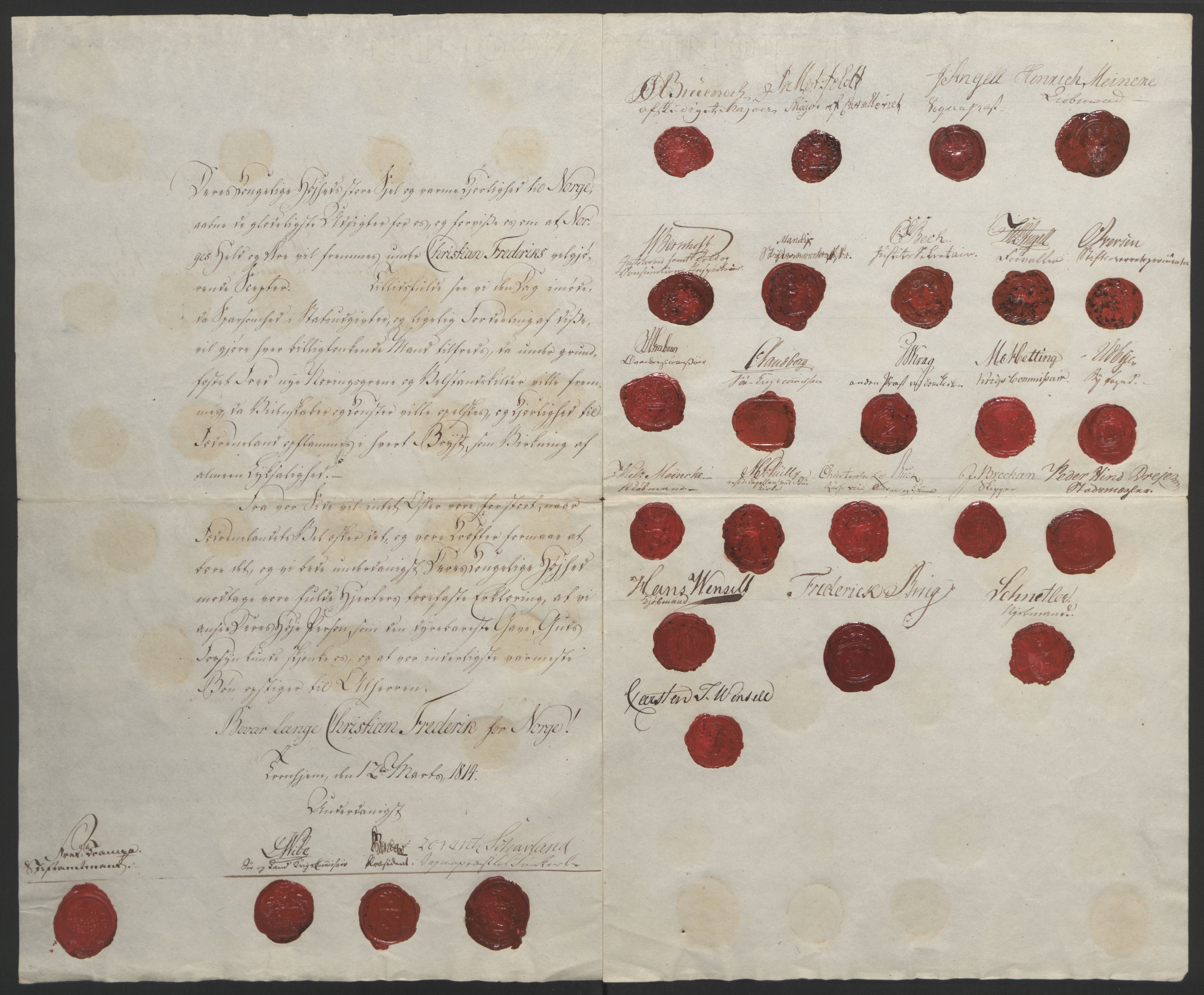 Statsrådssekretariatet, RA/S-1001/D/Db/L0007: Fullmakter for Eidsvollsrepresentantene i 1814. , 1814, p. 66