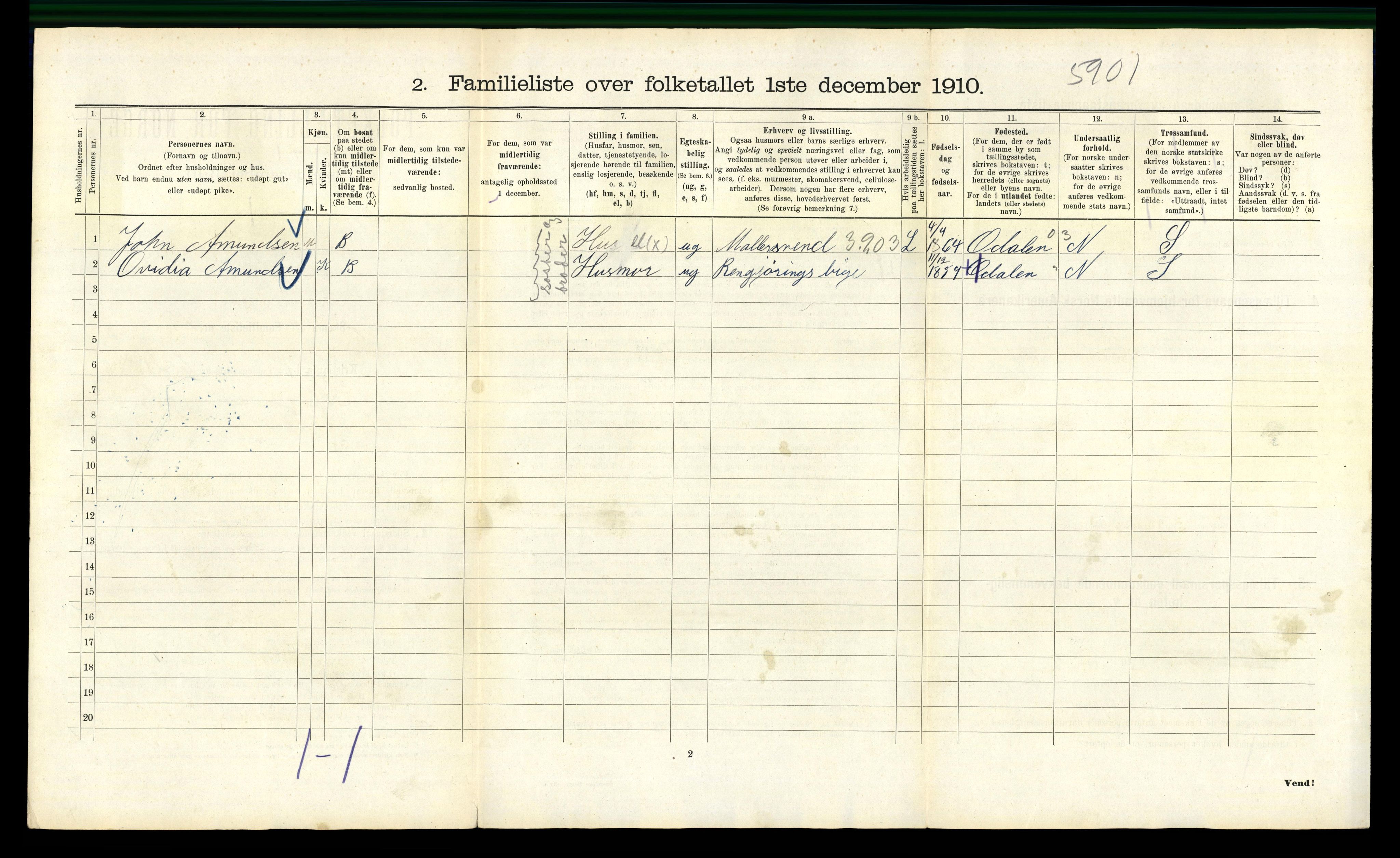 RA, 1910 census for Kristiania, 1910, p. 55770