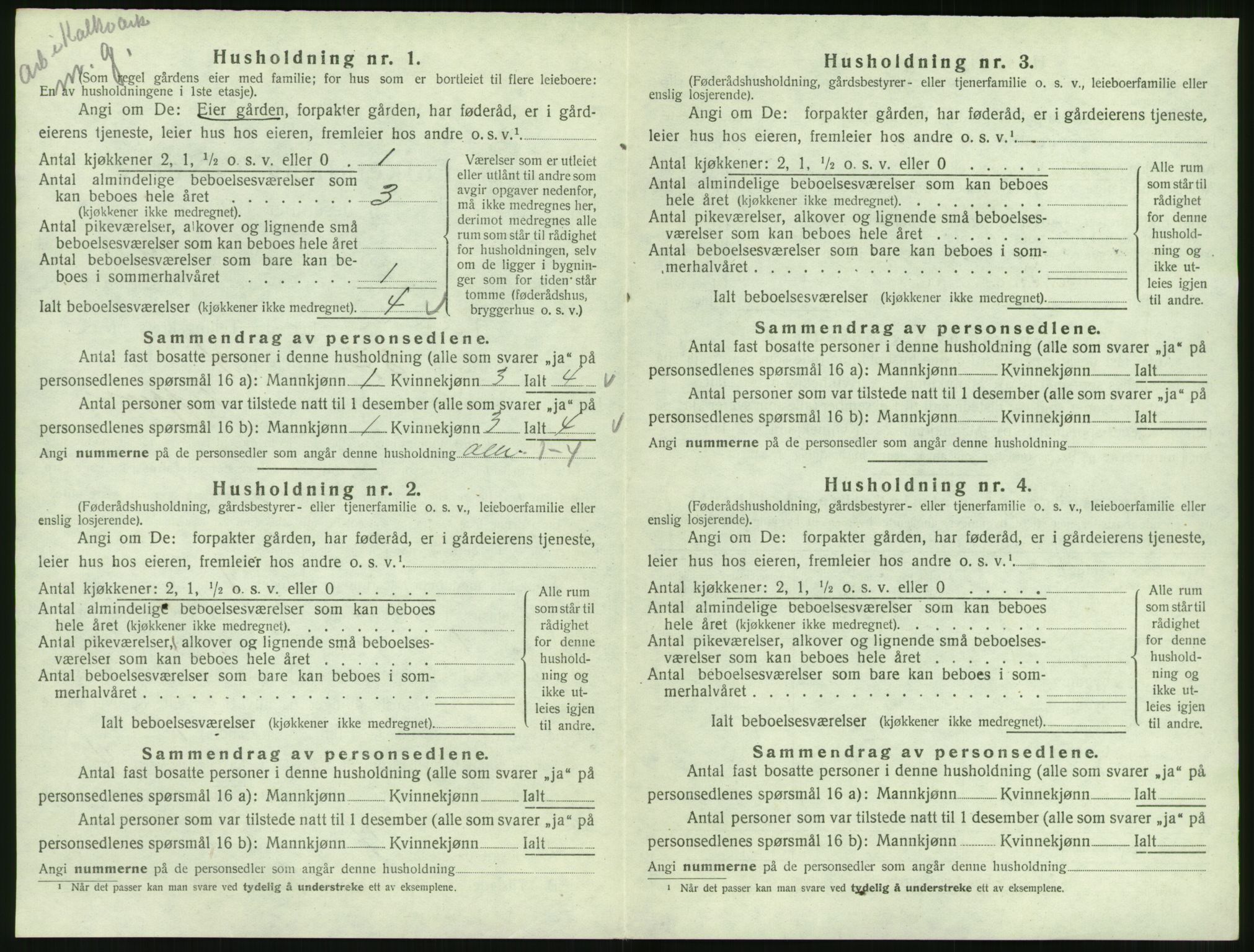 SAT, 1920 census for Rovde, 1920, p. 122