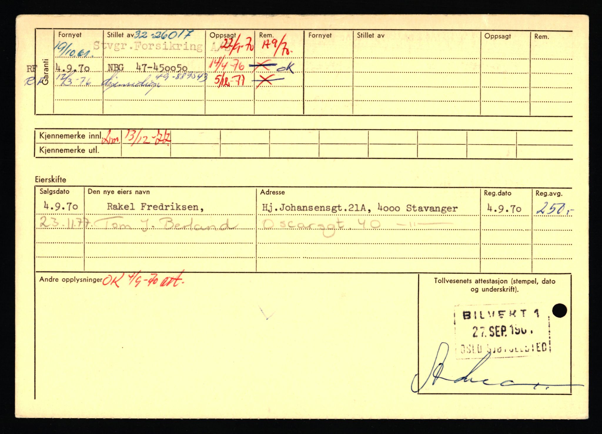 Stavanger trafikkstasjon, AV/SAST-A-101942/0/F/L0071: L-80500 - L-82199, 1930-1971, p. 1322