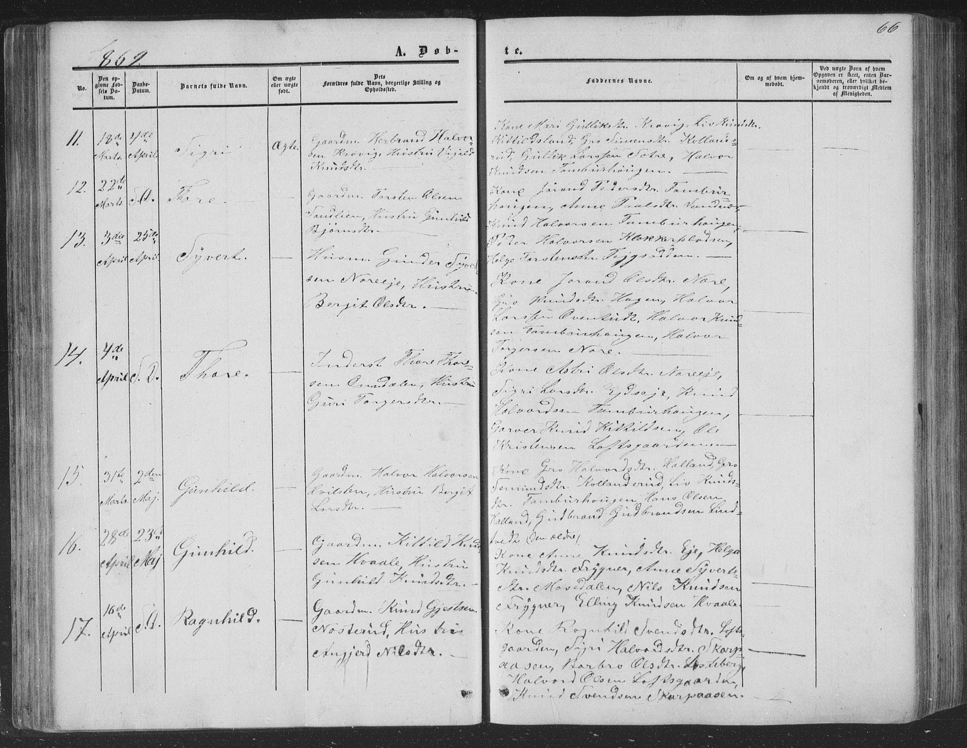 Nore kirkebøker, AV/SAKO-A-238/F/Fa/L0002: Parish register (official) no. I 2, 1856-1871, p. 66