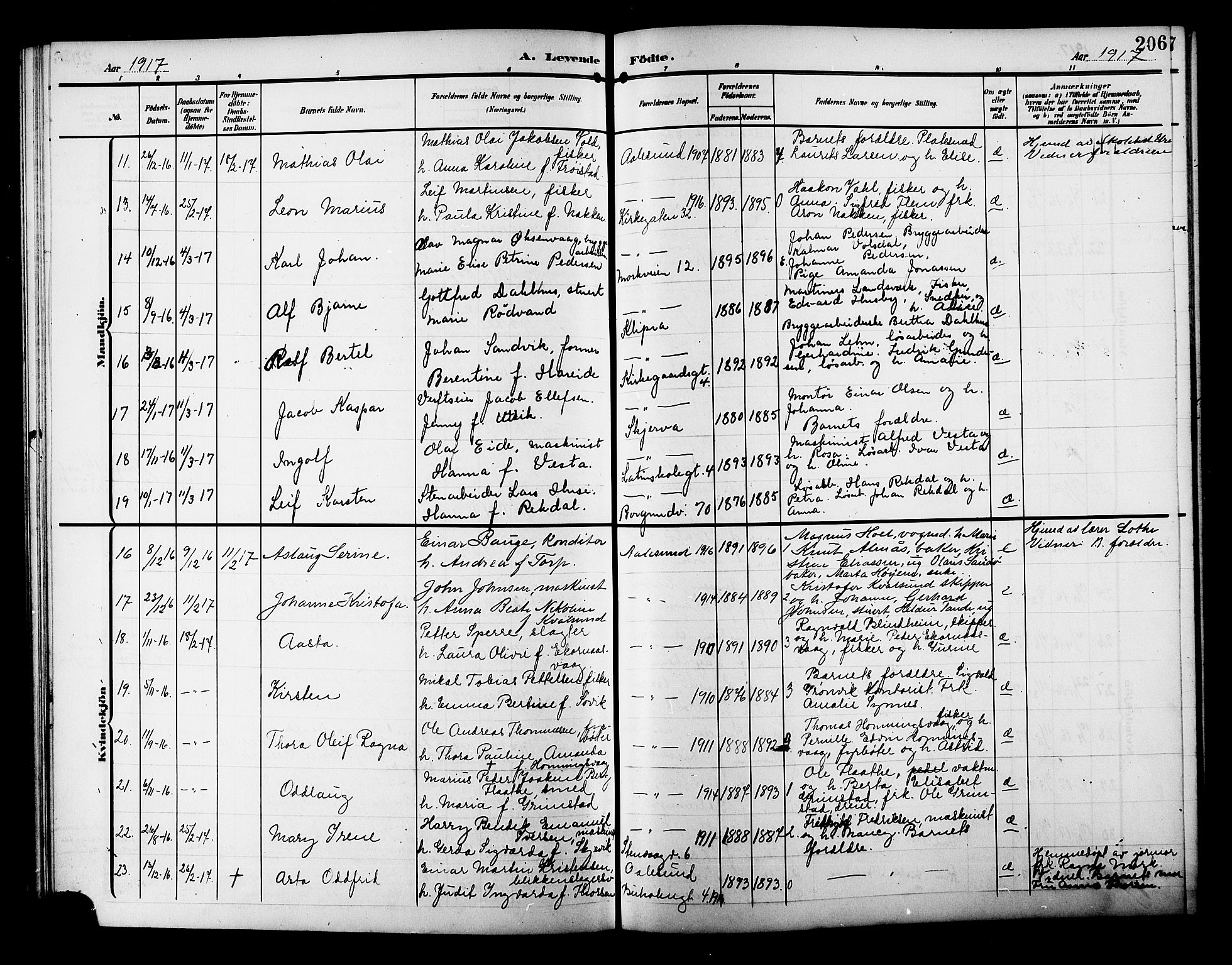 Ministerialprotokoller, klokkerbøker og fødselsregistre - Møre og Romsdal, AV/SAT-A-1454/529/L0471: Parish register (copy) no. 529C08, 1909-1921, p. 206