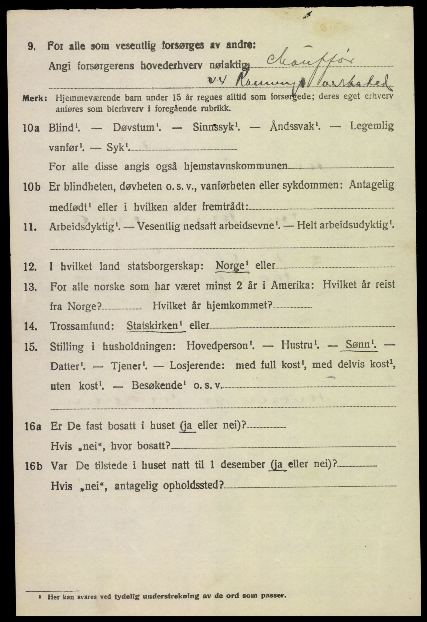 SAH, 1920 census for Fåberg, 1920, p. 7999