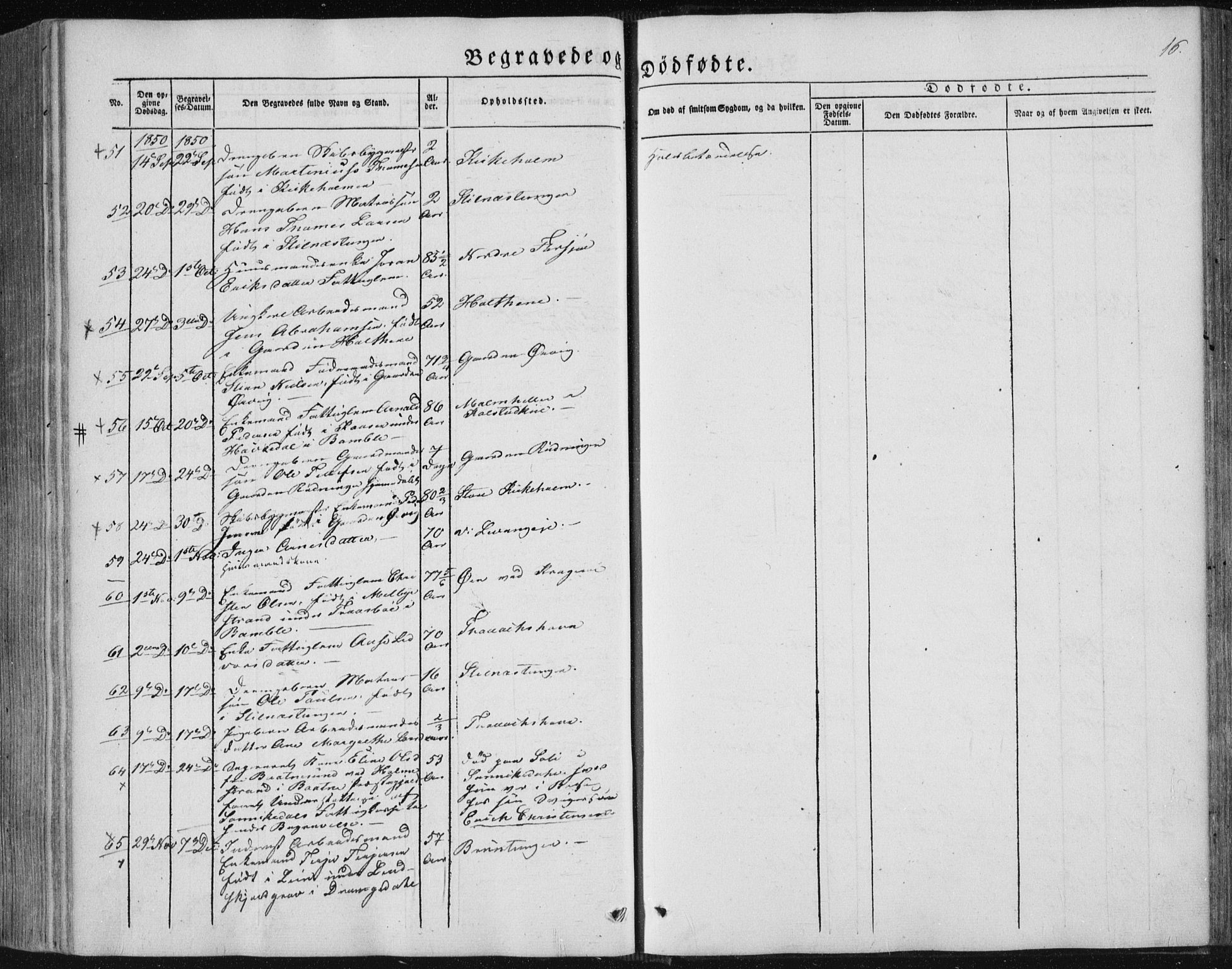 Sannidal kirkebøker, SAKO/A-296/F/Fa/L0008: Parish register (official) no. 8, 1847-1862, p. 16