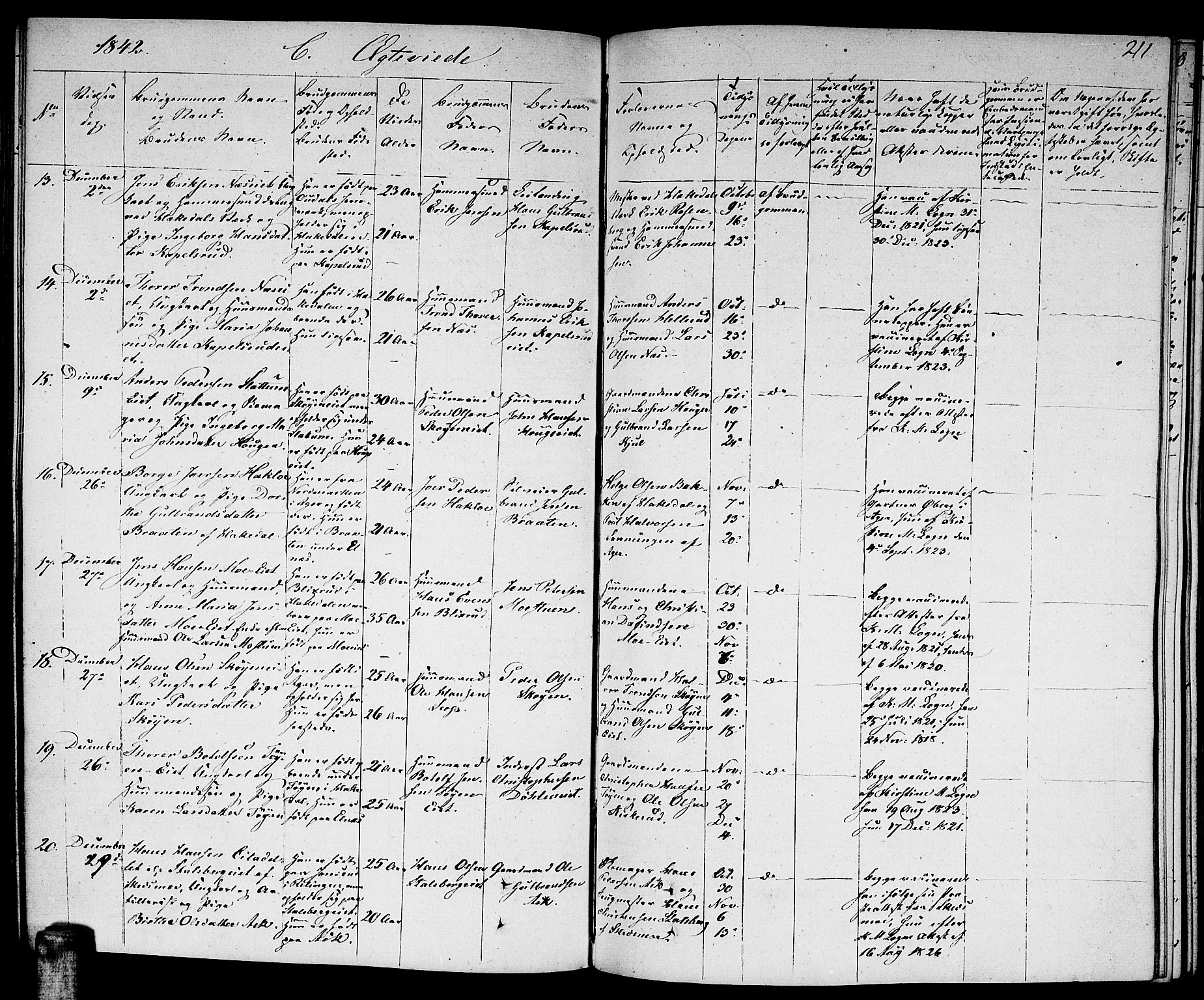 Nittedal prestekontor Kirkebøker, AV/SAO-A-10365a/F/Fa/L0004: Parish register (official) no. I 4, 1836-1849, p. 211