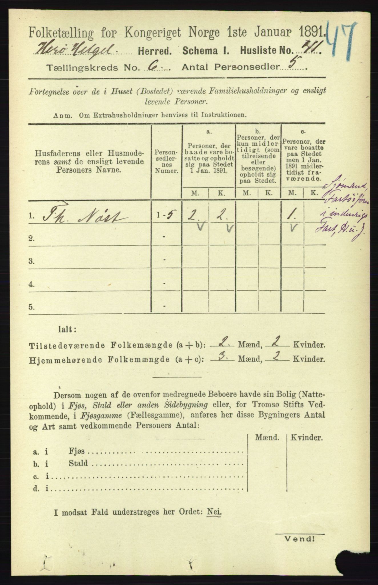 RA, 1891 census for 1818 Herøy, 1891, p. 1910