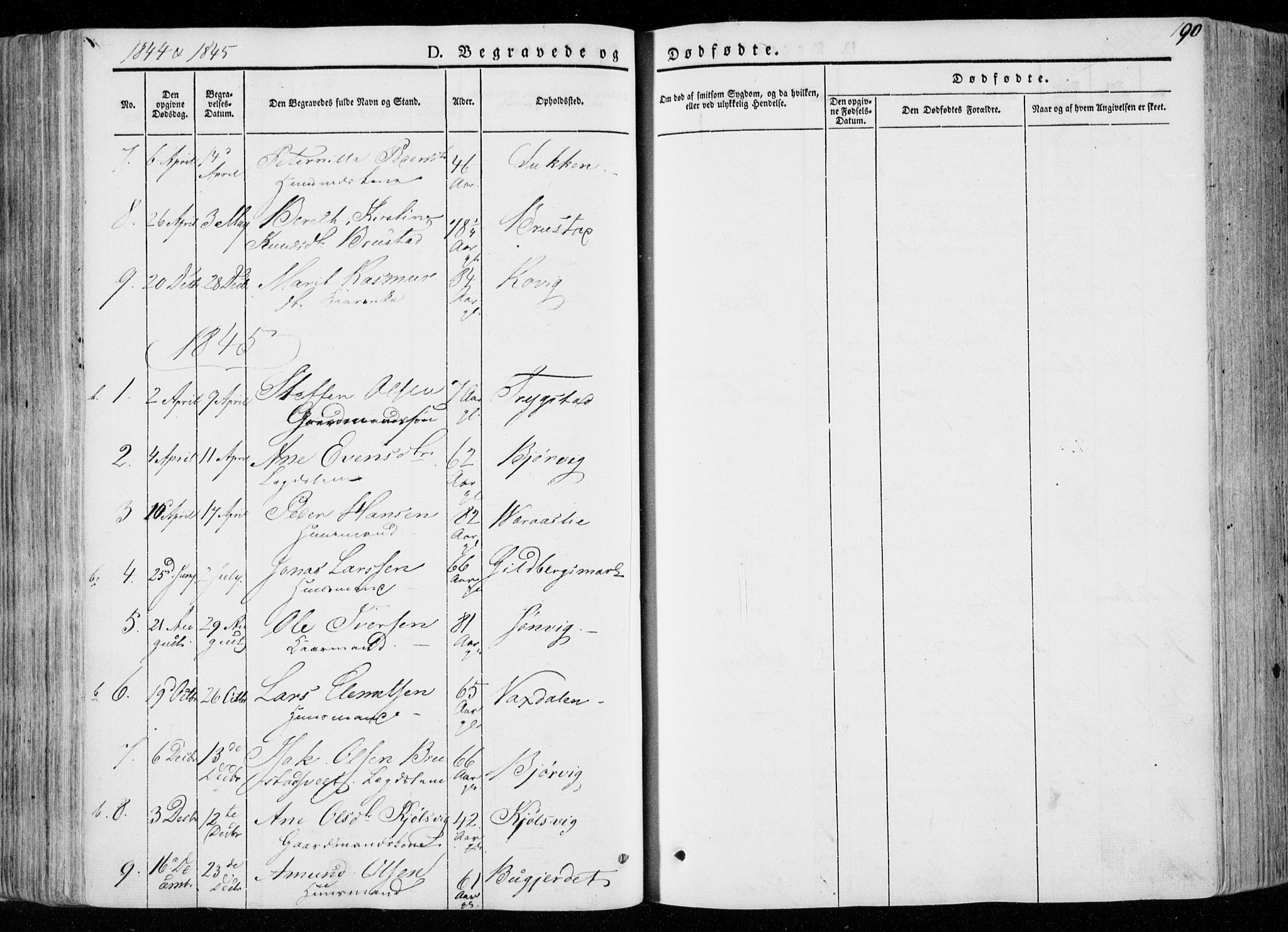 Ministerialprotokoller, klokkerbøker og fødselsregistre - Nord-Trøndelag, SAT/A-1458/722/L0218: Parish register (official) no. 722A05, 1843-1868, p. 190