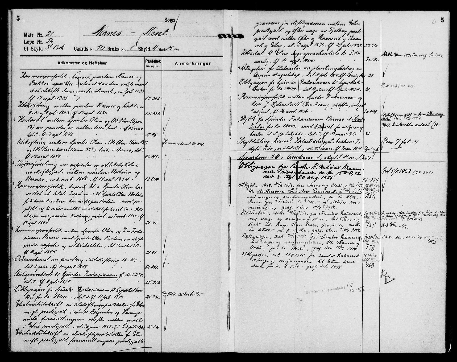 Sunnhordland sorenskrivar, AV/SAB-A-2401/1/G/Ga/Gag/L0006: Mortgage register no. II.A.g.6, 1917-1956, p. 5