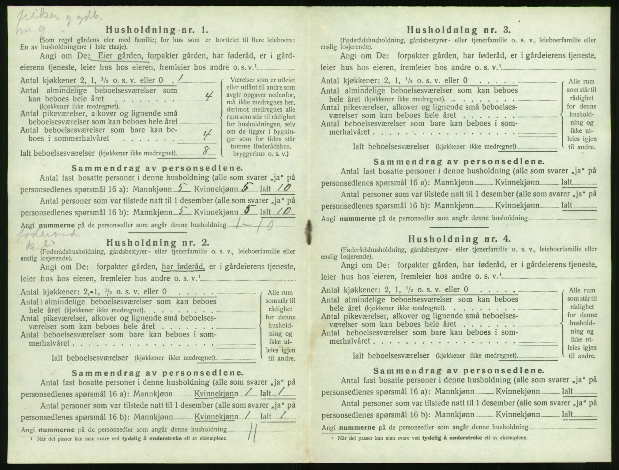 SAT, 1920 census for Sande (MR), 1920, p. 215