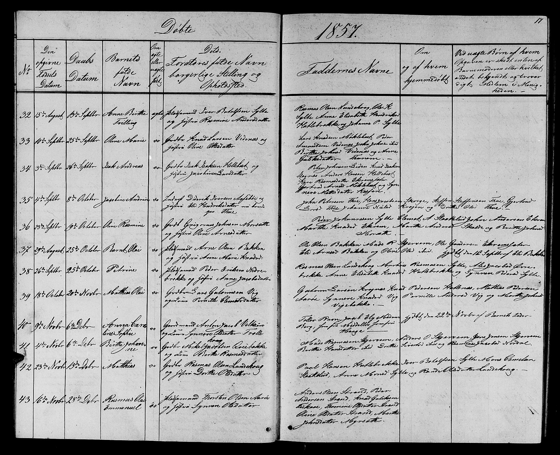 Ministerialprotokoller, klokkerbøker og fødselsregistre - Møre og Romsdal, AV/SAT-A-1454/501/L0015: Parish register (copy) no. 501C01, 1854-1867, p. 17