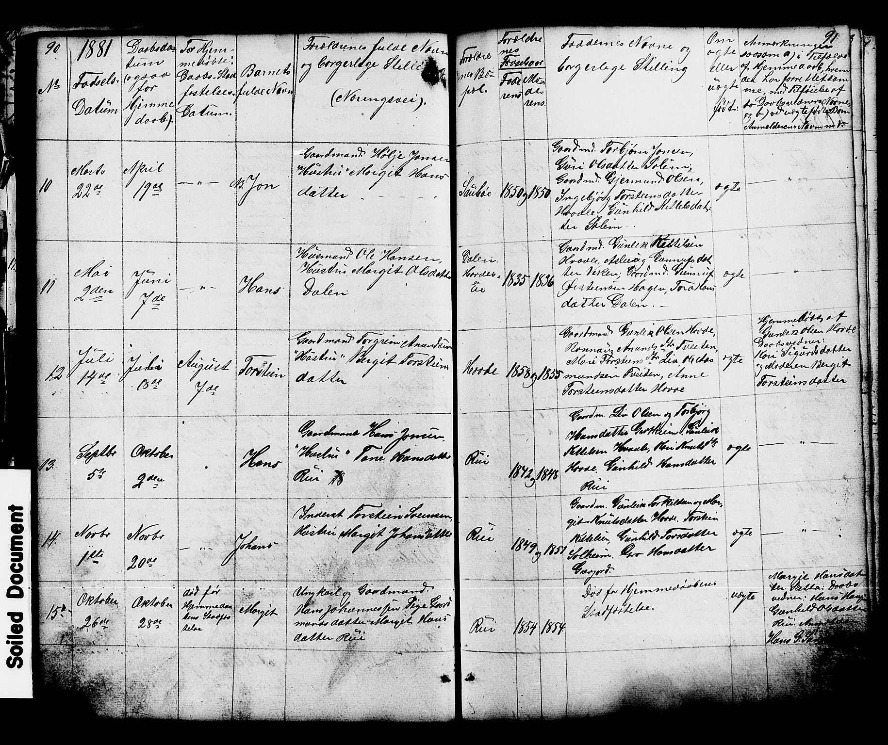 Hjartdal kirkebøker, SAKO/A-270/G/Gc/L0002: Parish register (copy) no. III 2, 1854-1890, p. 90-91