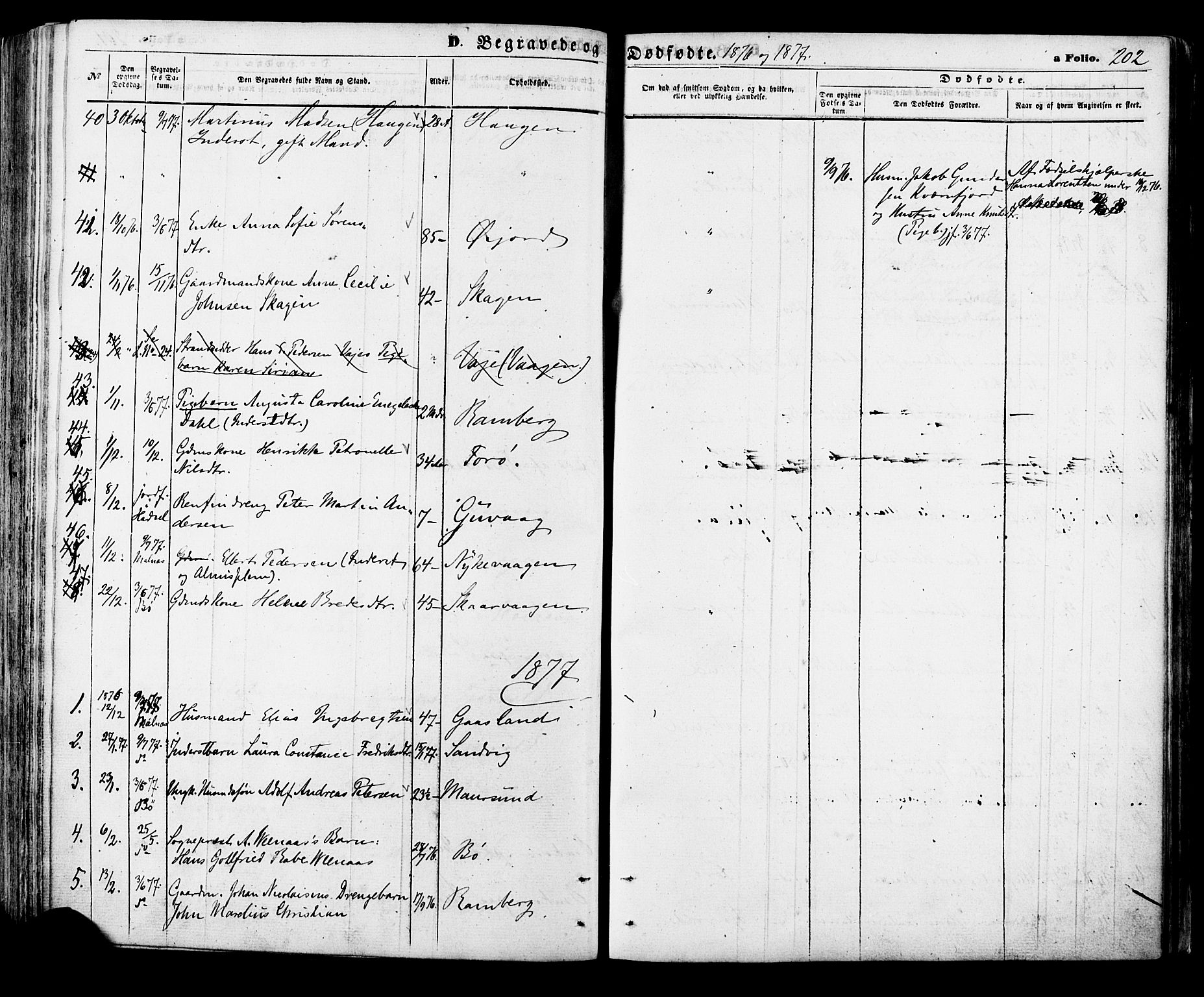 Ministerialprotokoller, klokkerbøker og fødselsregistre - Nordland, SAT/A-1459/891/L1301: Parish register (official) no. 891A06, 1870-1878, p. 202