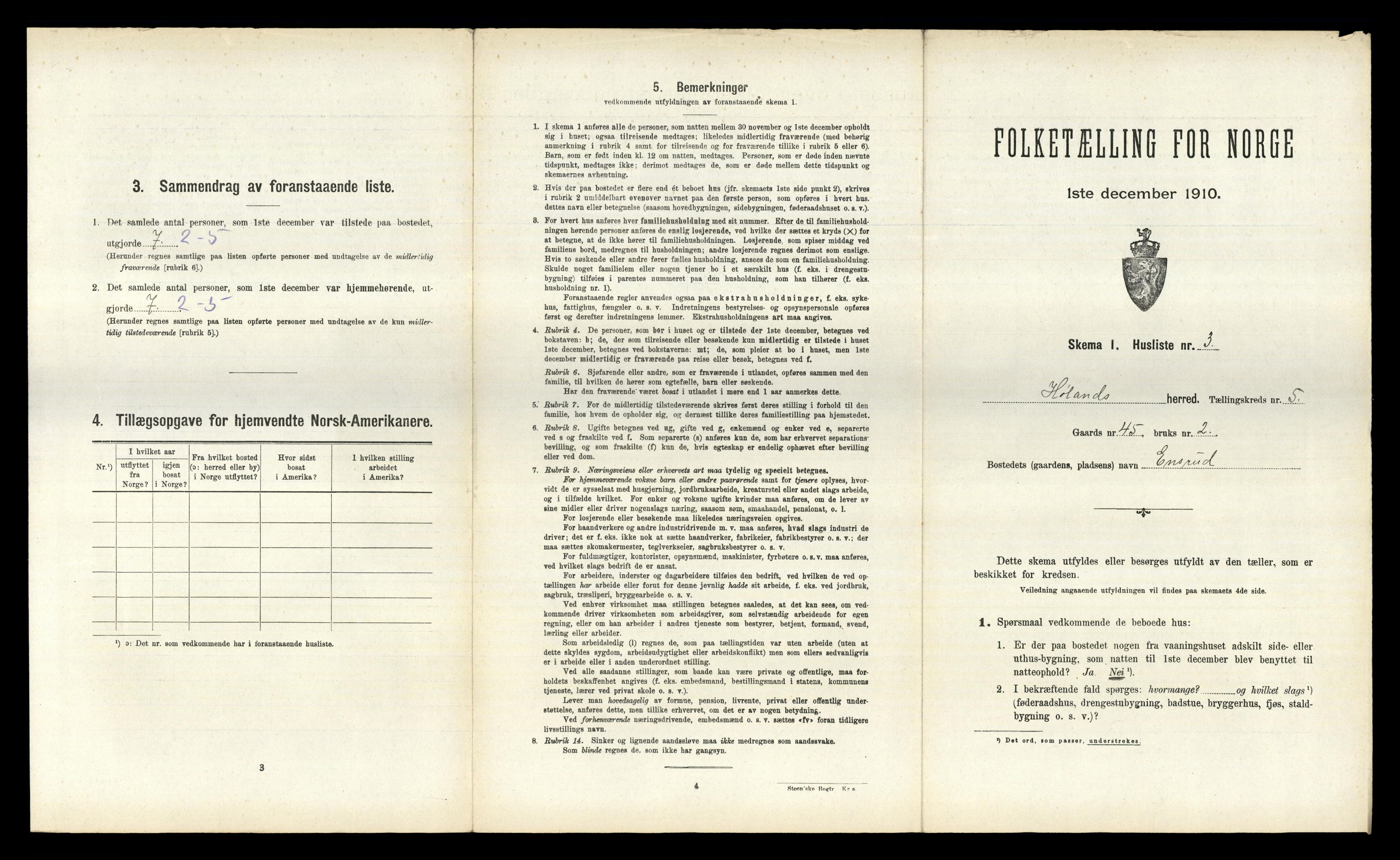 RA, 1910 census for Høland, 1910, p. 881